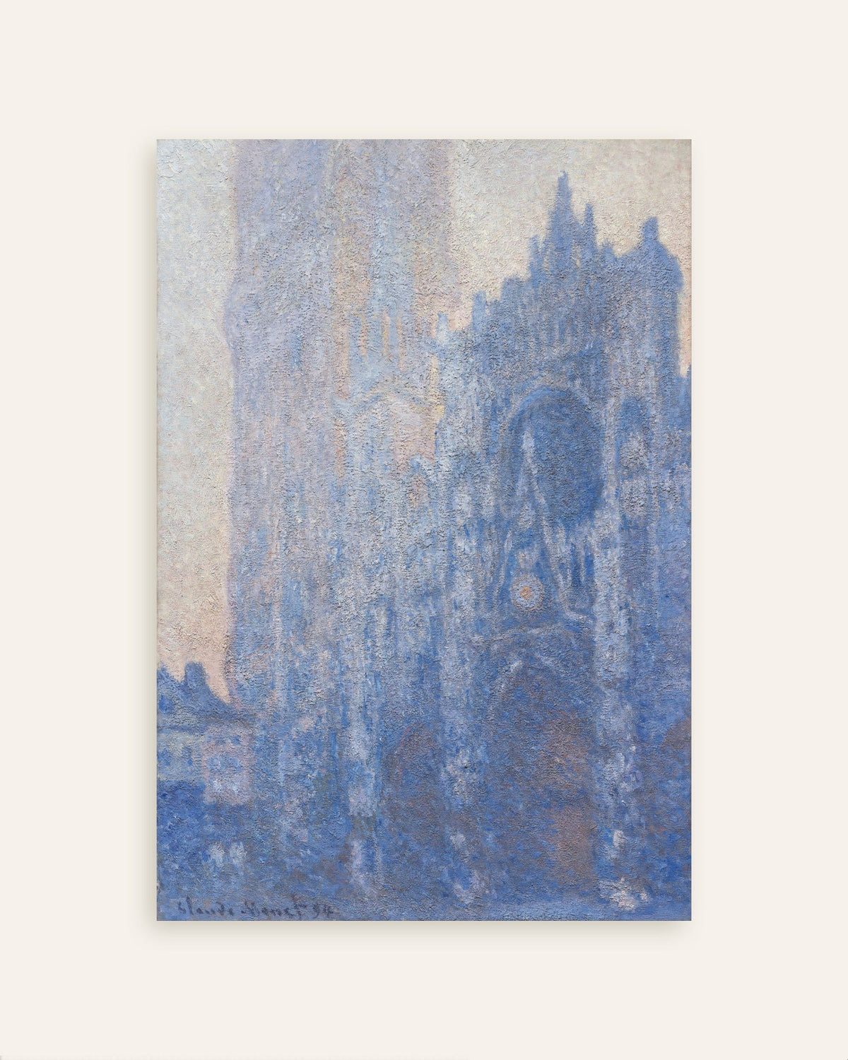 Poster of Rouen Cathedral Façade and Tour d'Albane, Morning Effect (1894) by Claude Monet, thumbnail