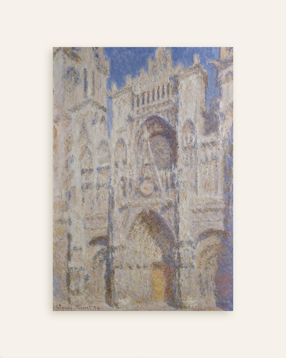 Poster of Rouen Cathedral, the Portal, Sunlight (1894) by Claude Monet, thumbnail