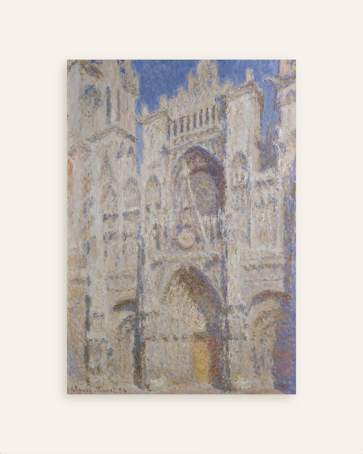 Poster of Rouen Cathedral, the Portal, Sunlight (1894) by Claude Monet, thumbnail