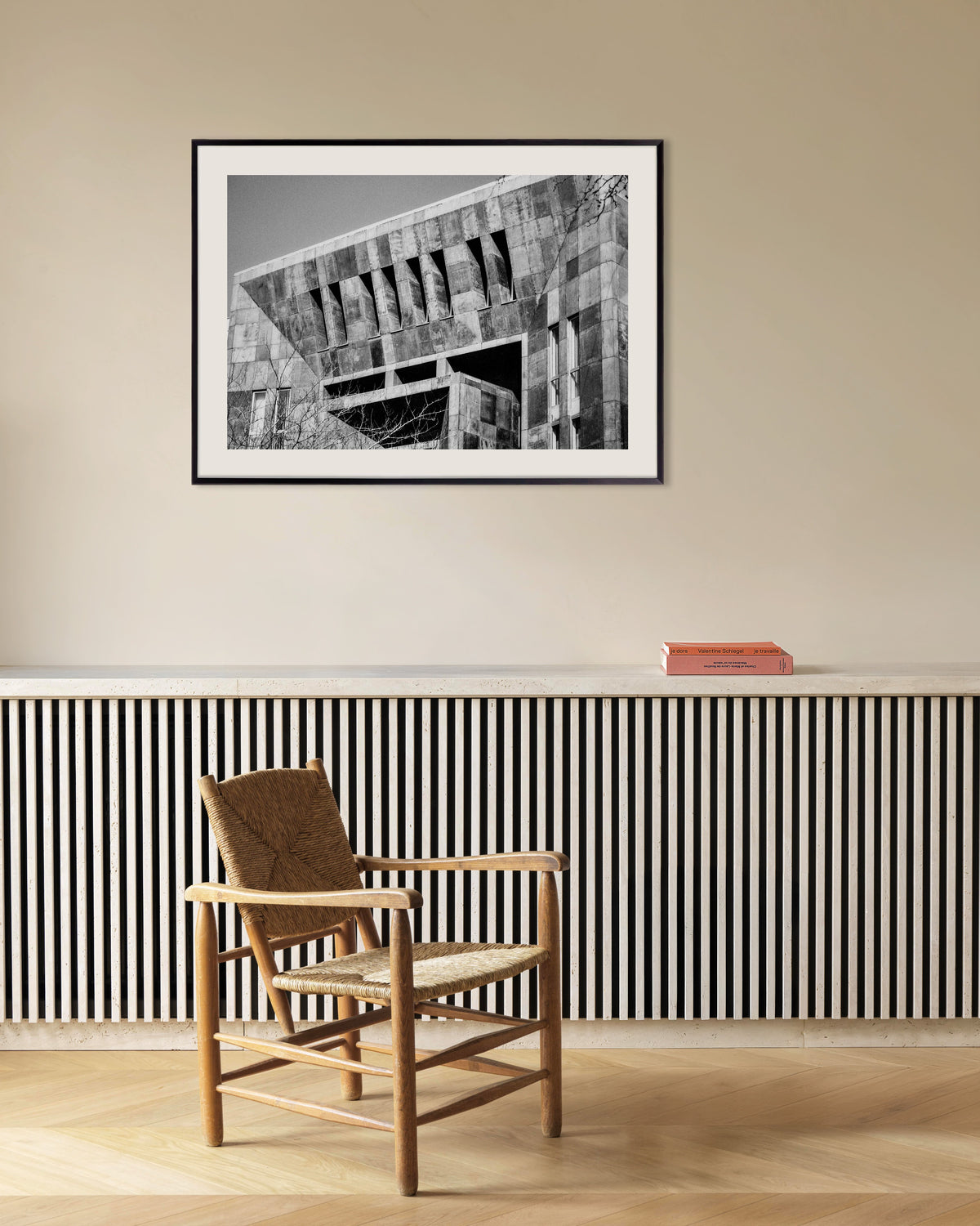 Poster of Sawtooth Concrete Facade, with metal frame