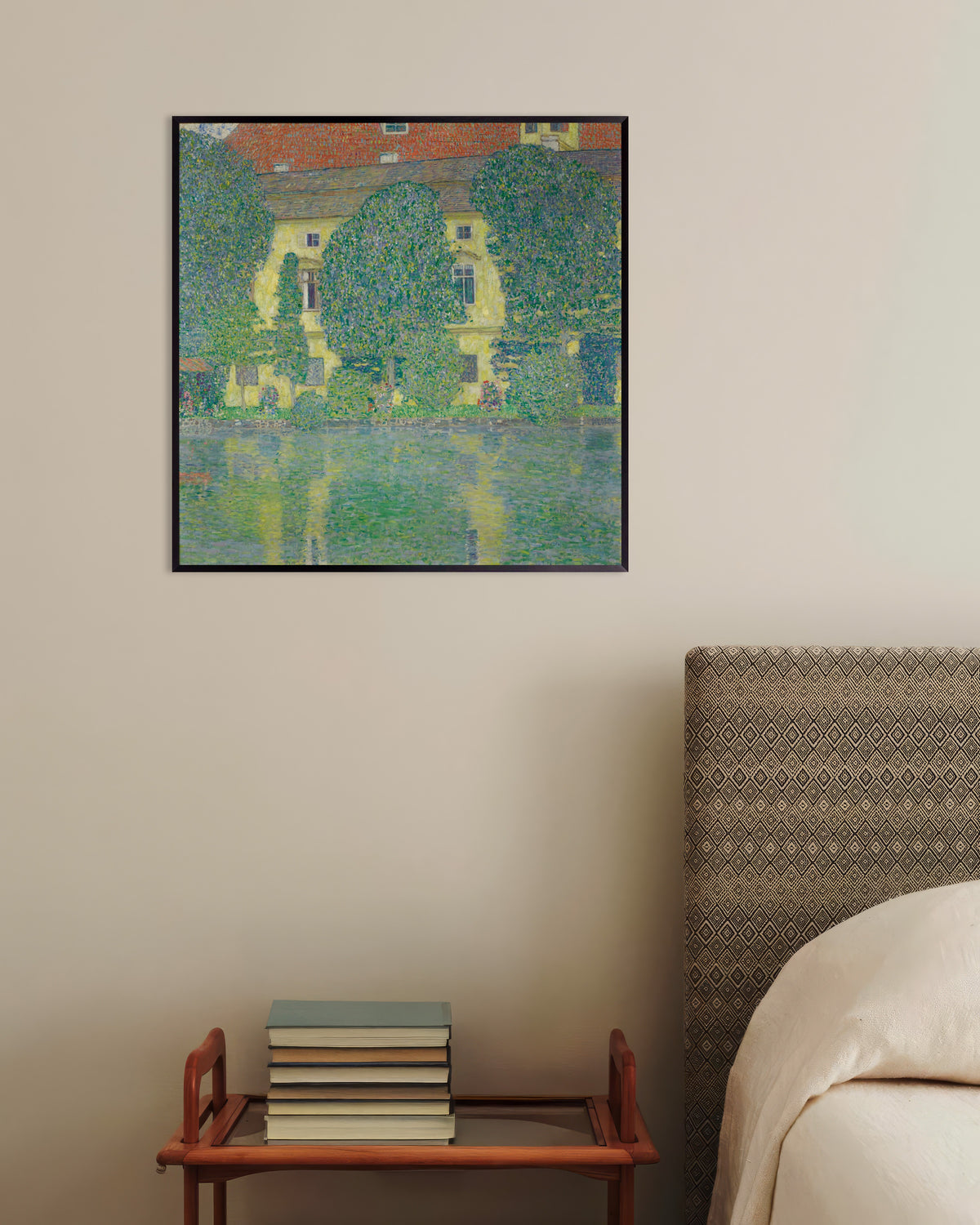 Poster of Schloss Kammer on the Attersee III (1910) by Gustav Klimt, with metal frame