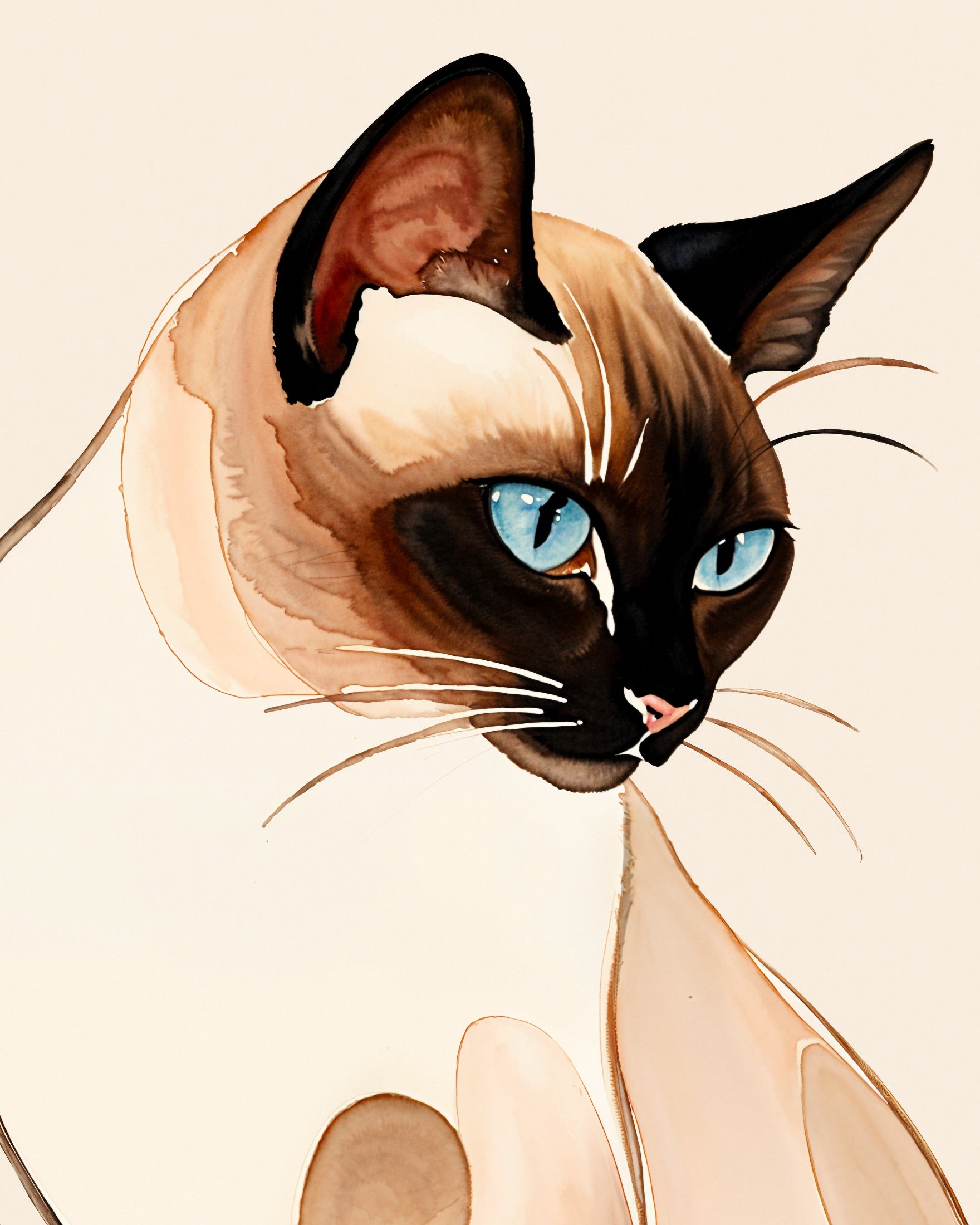 Siamese cat with opaline eyes – Print poster