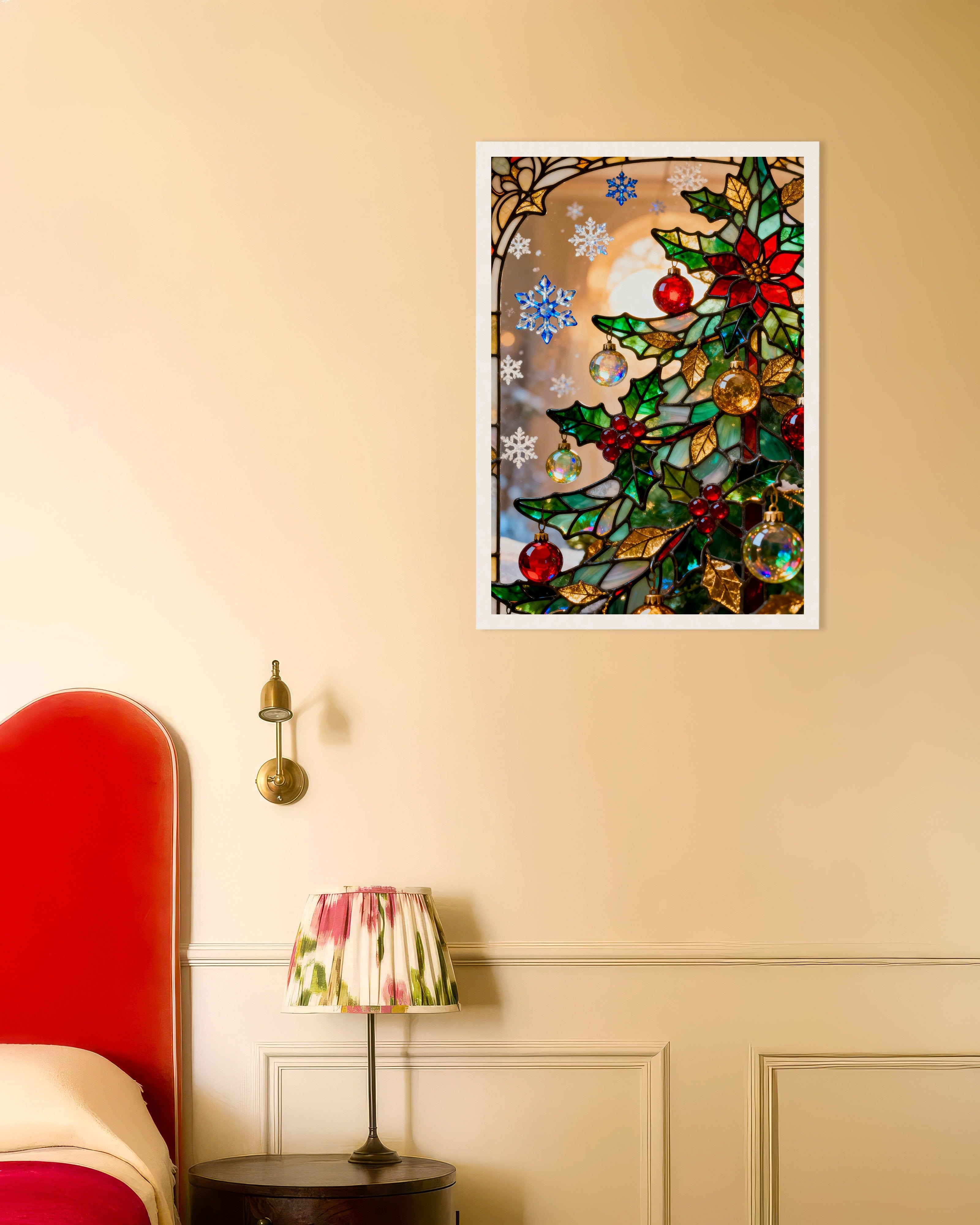 Poster of Stained glass Christmas tree poster