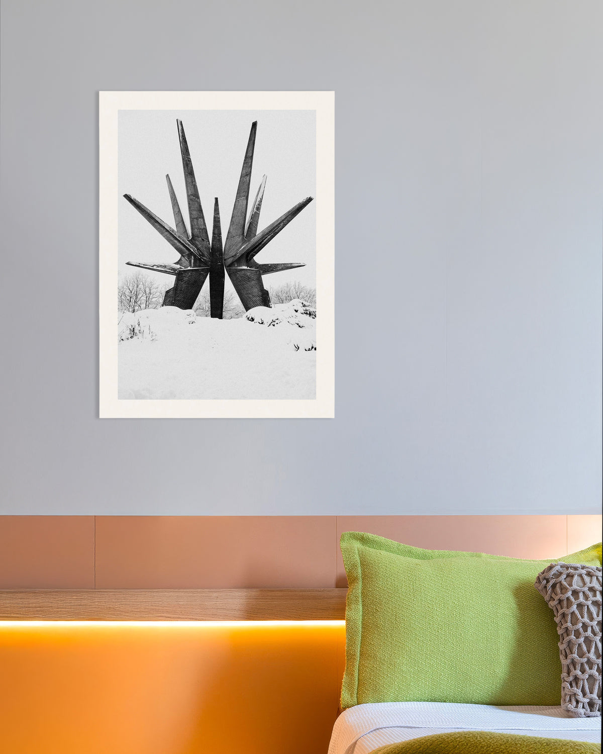 Poster of Star Monument in the Snow