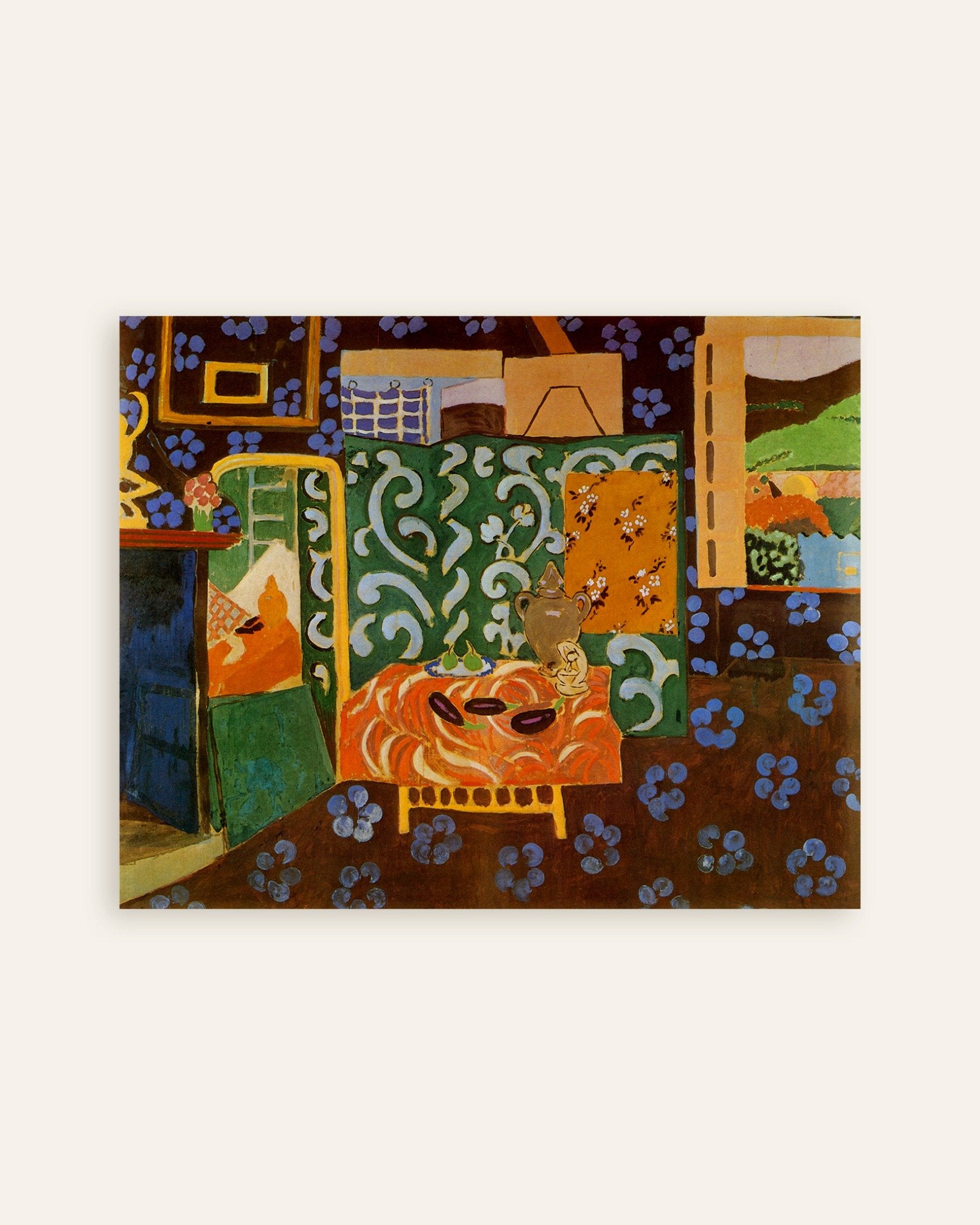 Poster of Still life with aubergines (1911) by Henri Matisse, thumbnail