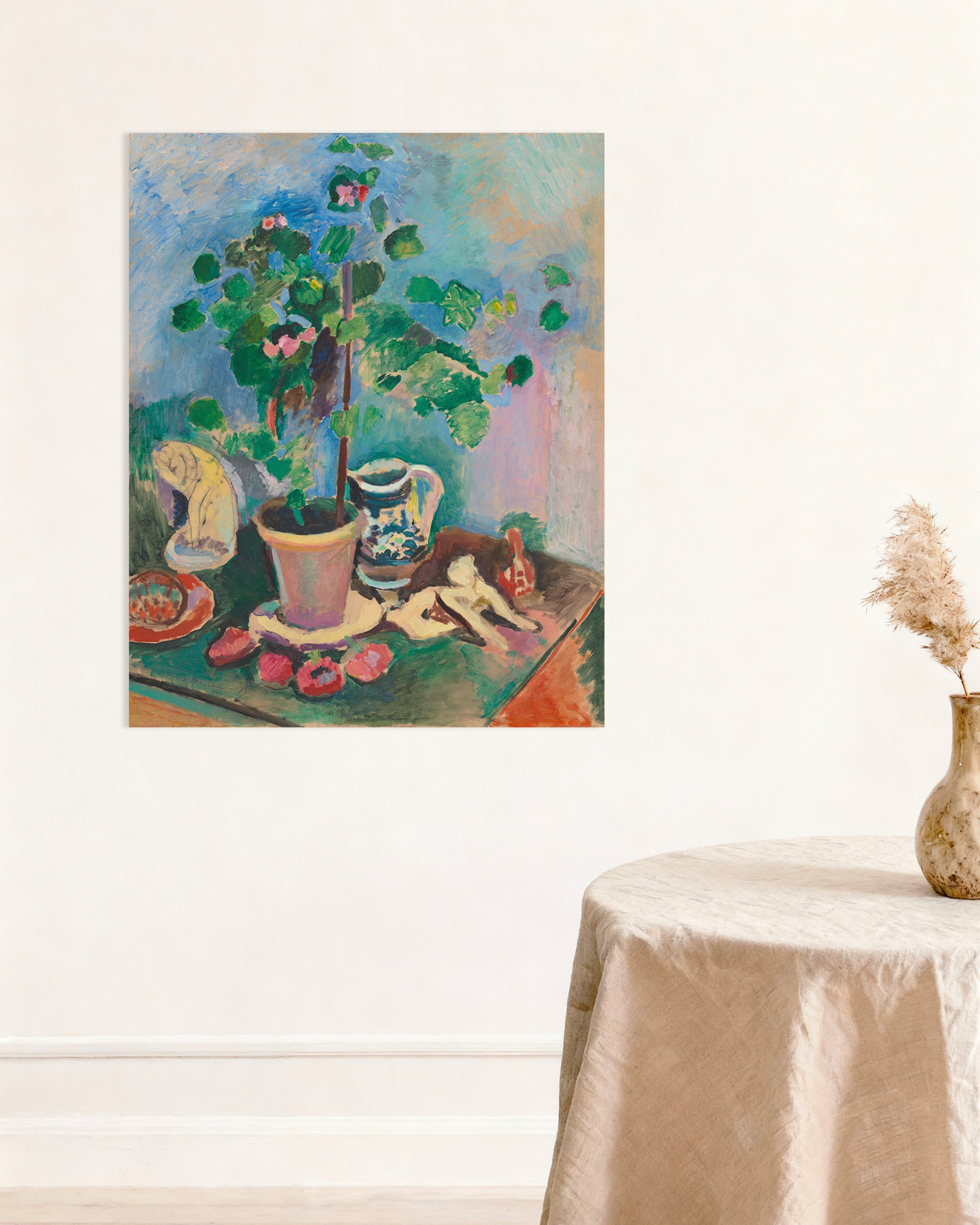 Poster of Still life with geranium (1906) by Henri Matisse