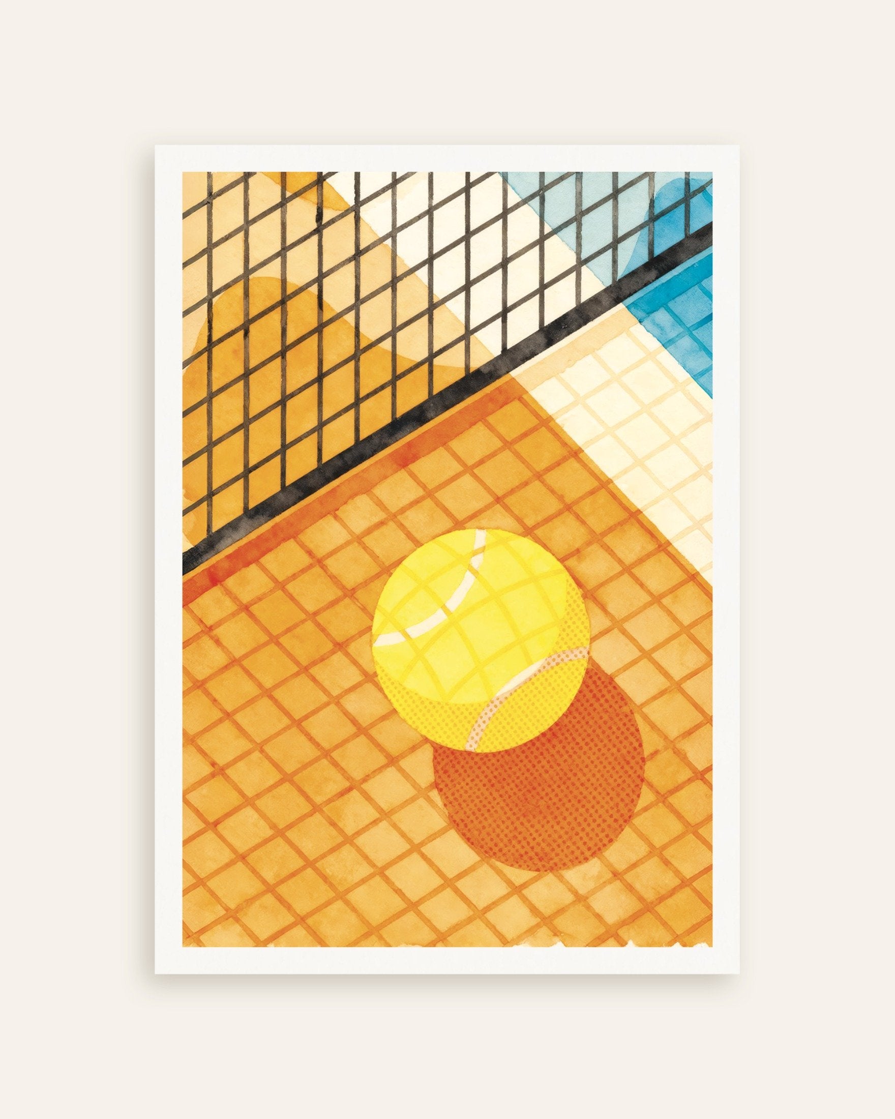 Poster of Tennis poster – Watercolor sports art print, thumbnail
