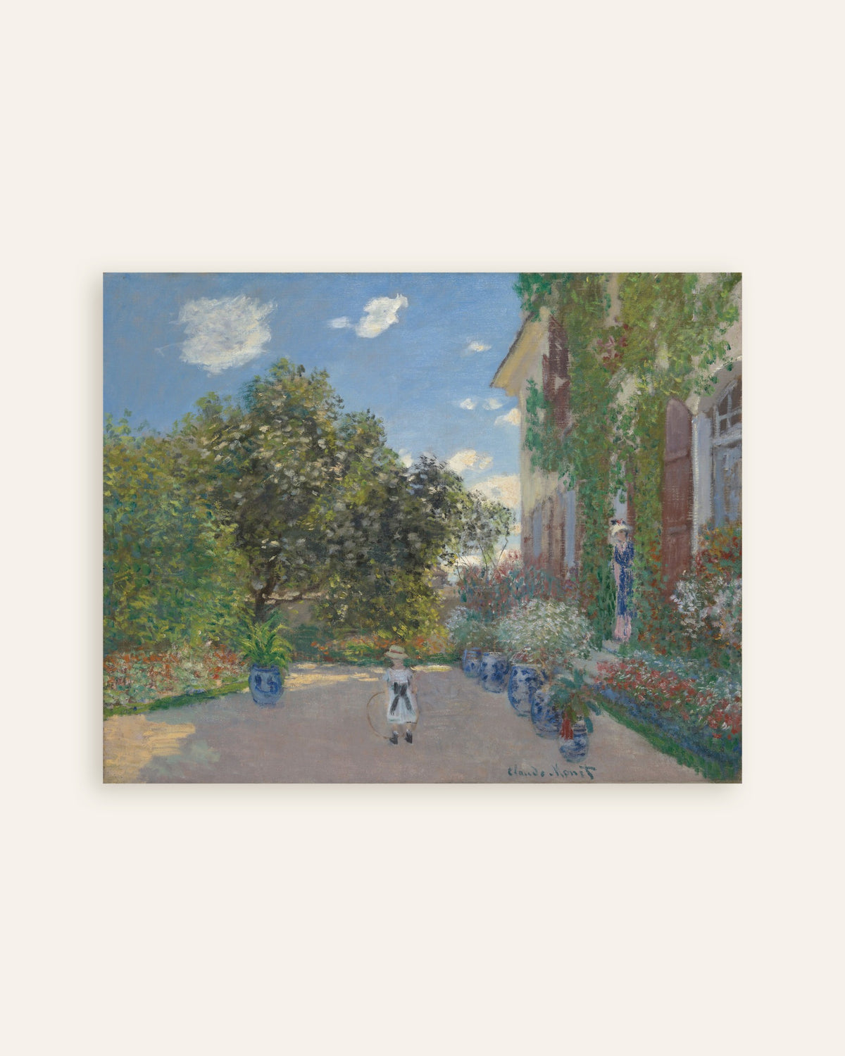 Poster of The Artist's House at Argenteuil (1873) by Claude Monet, thumbnail