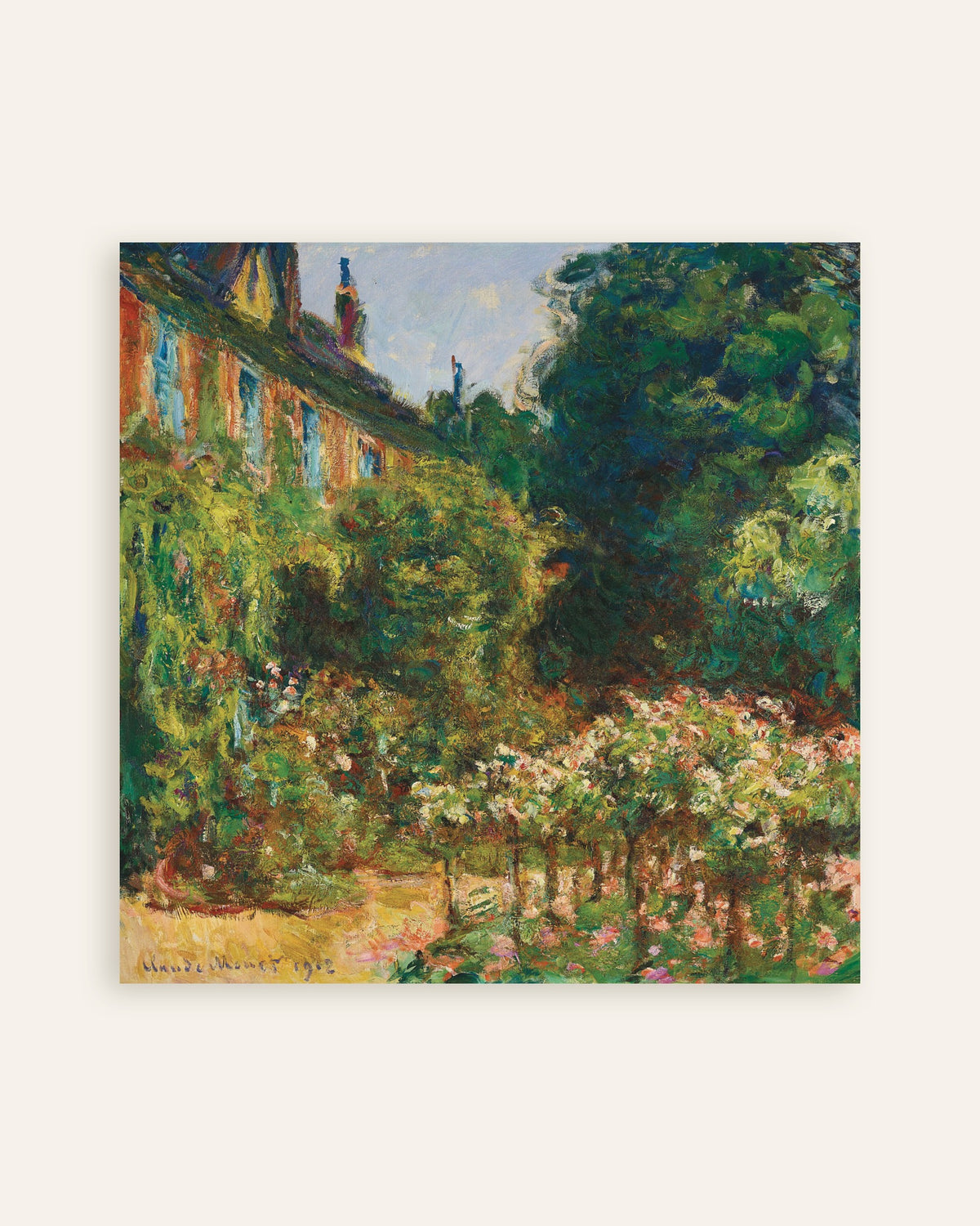 Poster of The Artist's House at Giverny (1912) by Claude Monet, thumbnail
