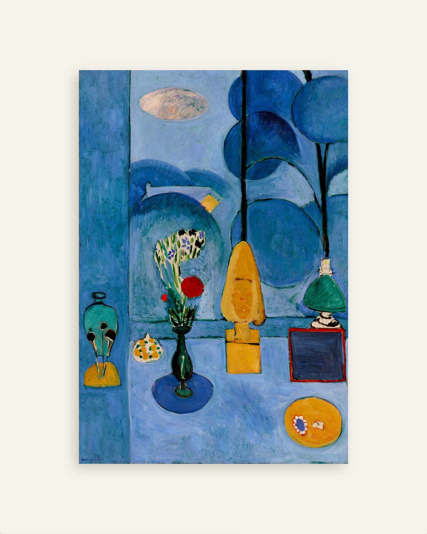 Poster of The blue window (1913) by Henri Matisse, thumbnail