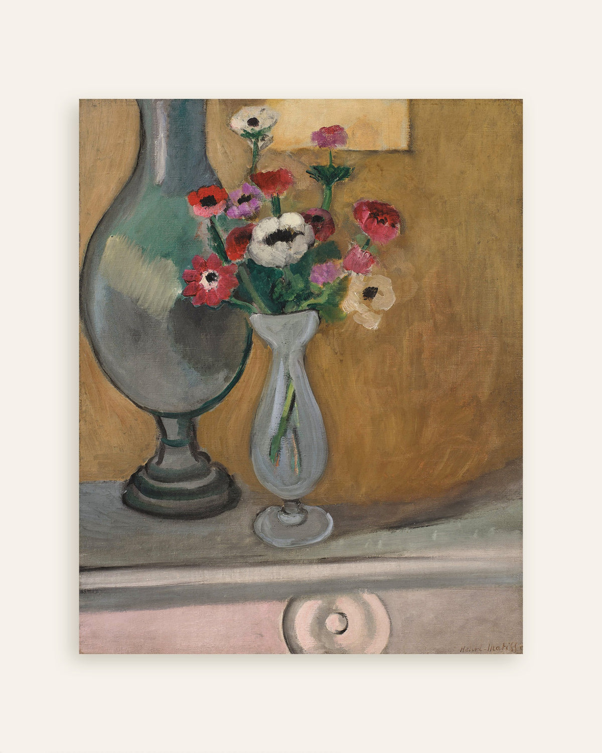 Poster of The Bouquet of Anemones (1918) by Henri Matisse, thumbnail