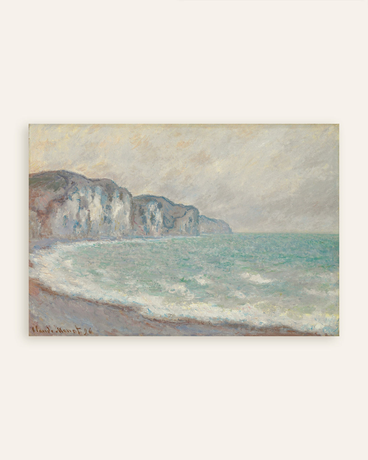 Poster of The Cliff at Pourville (1896) by Claude Monet, thumbnail