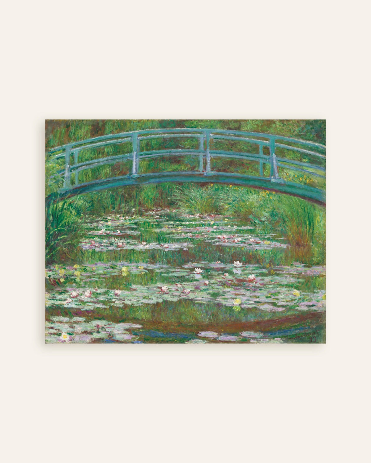 Poster of The Japanese Footbridge (1899) by Claude Monet, thumbnail