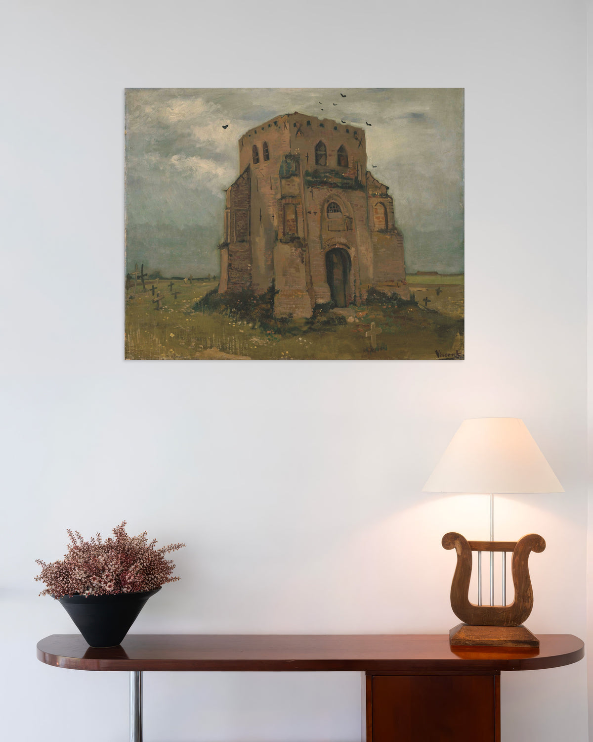 Poster of The Old Church Tower at Nuenen (1885) by Vincent van Gogh