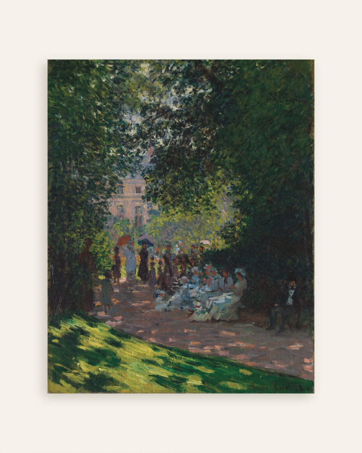 Poster of The Parc Monceau (1878) by Claude Monet, thumbnail