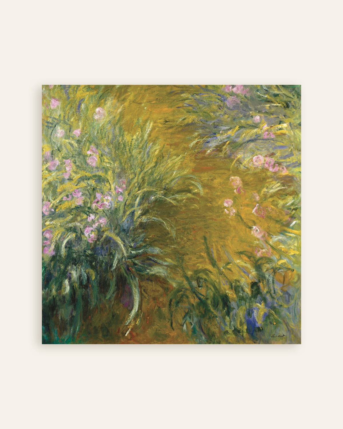 Poster of The Path through the Irises (1914–1917) by Claude Monet, thumbnail