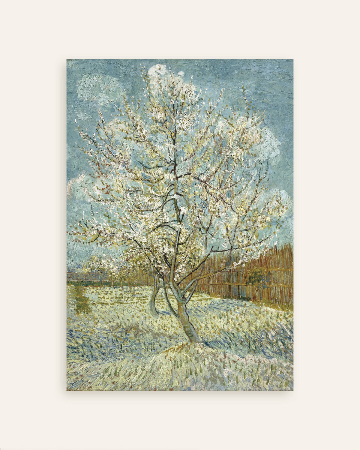 Poster of The Pink Peach Tree (1888) by Vincent van Gogh, thumbnail
