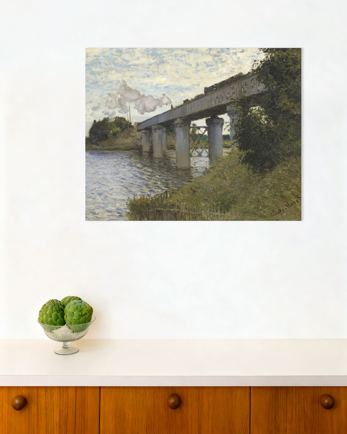 Poster of The Railway Bridge at Argenteuil (1873–1874) by Claude Monet