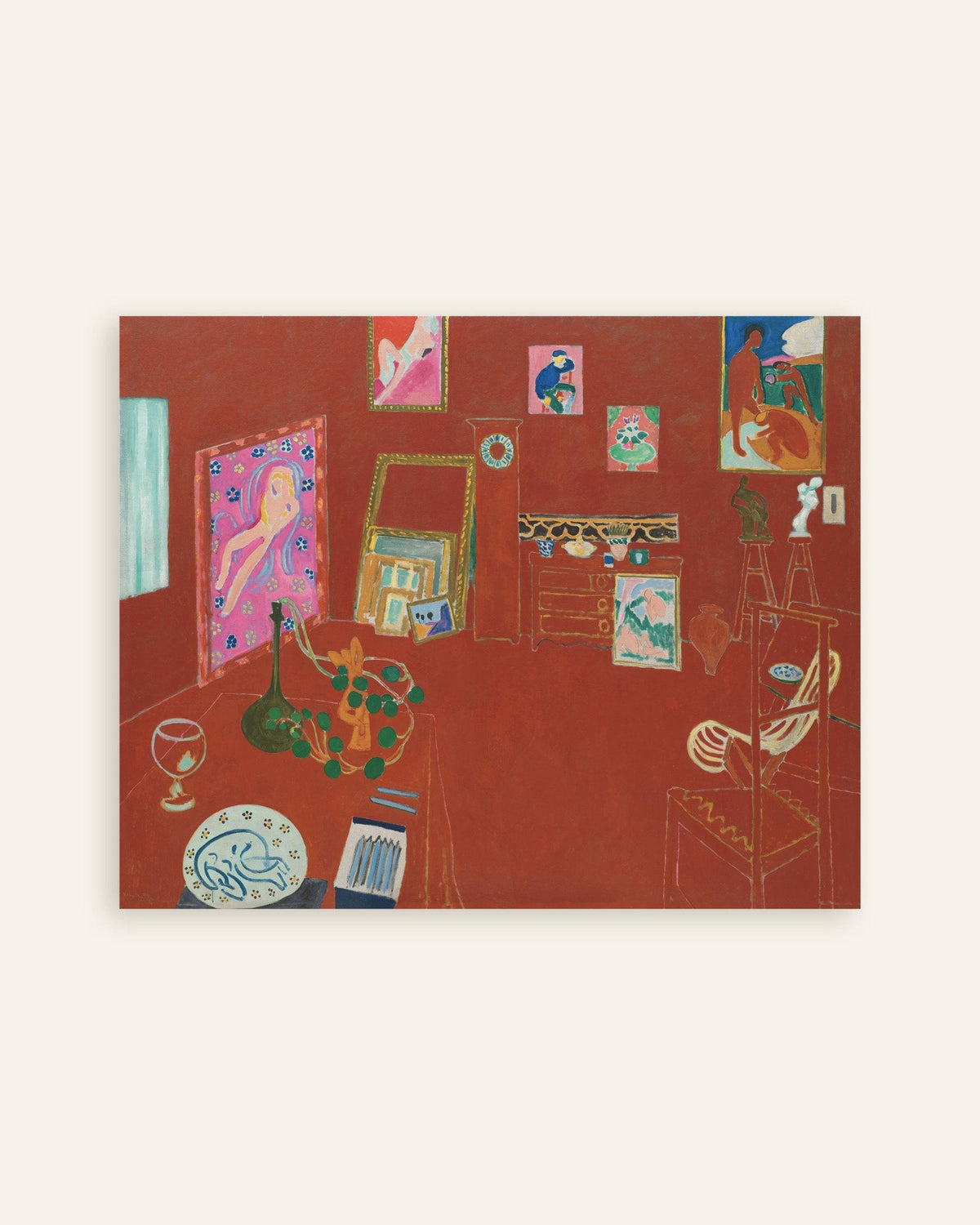 Poster of The red studio (1911) by Henri Matisse, thumbnail