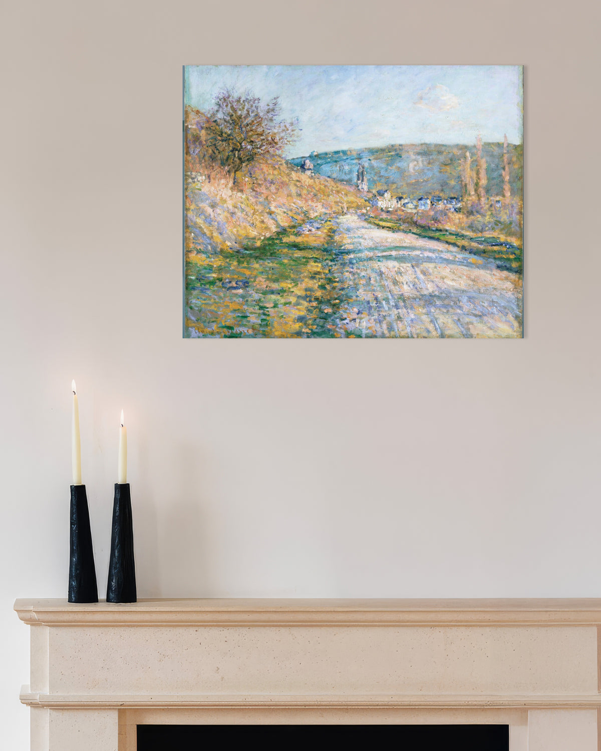 Poster of The Road to Vétheuil (1879) by Claude Monet