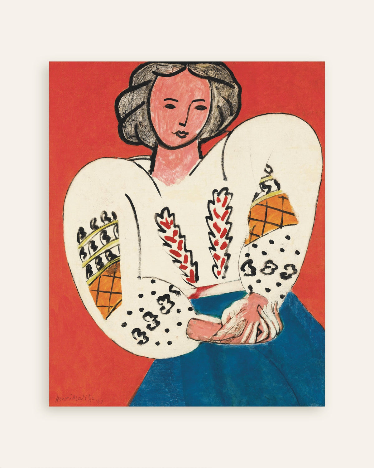Poster of The Romanian blouse (1940) by Henri Matisse, thumbnail