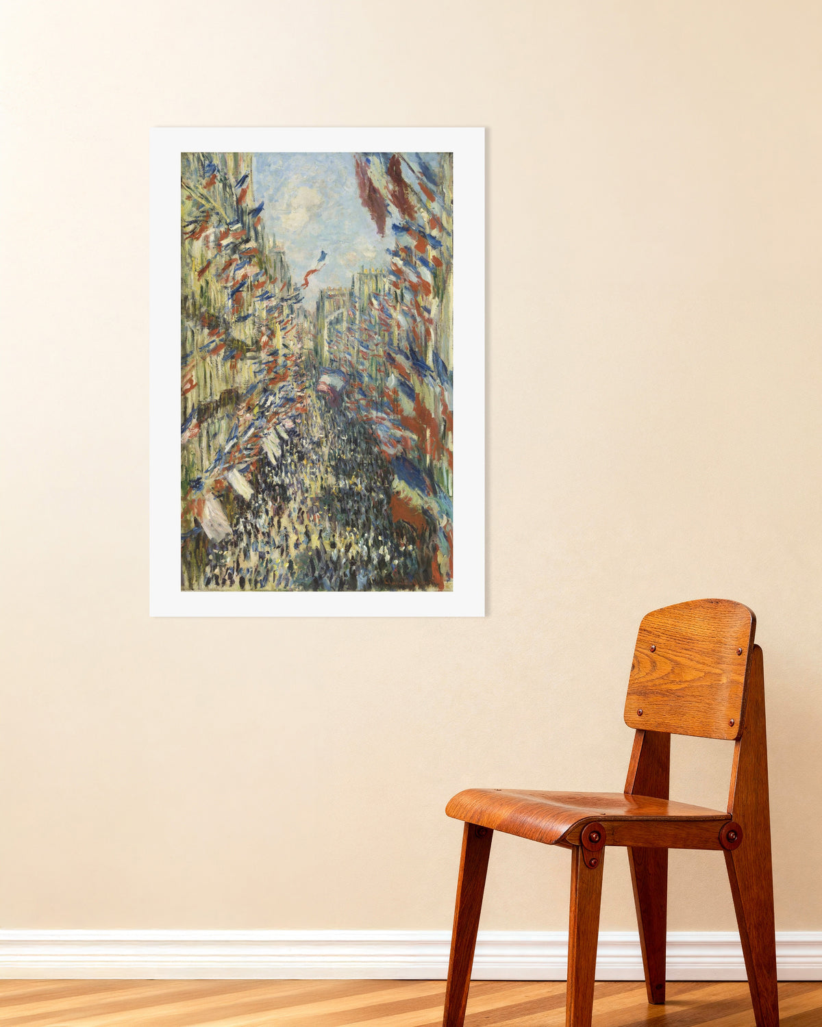 Poster of The Rue Montorgueil, Celebration of June 30, 1878 by Claude Monet