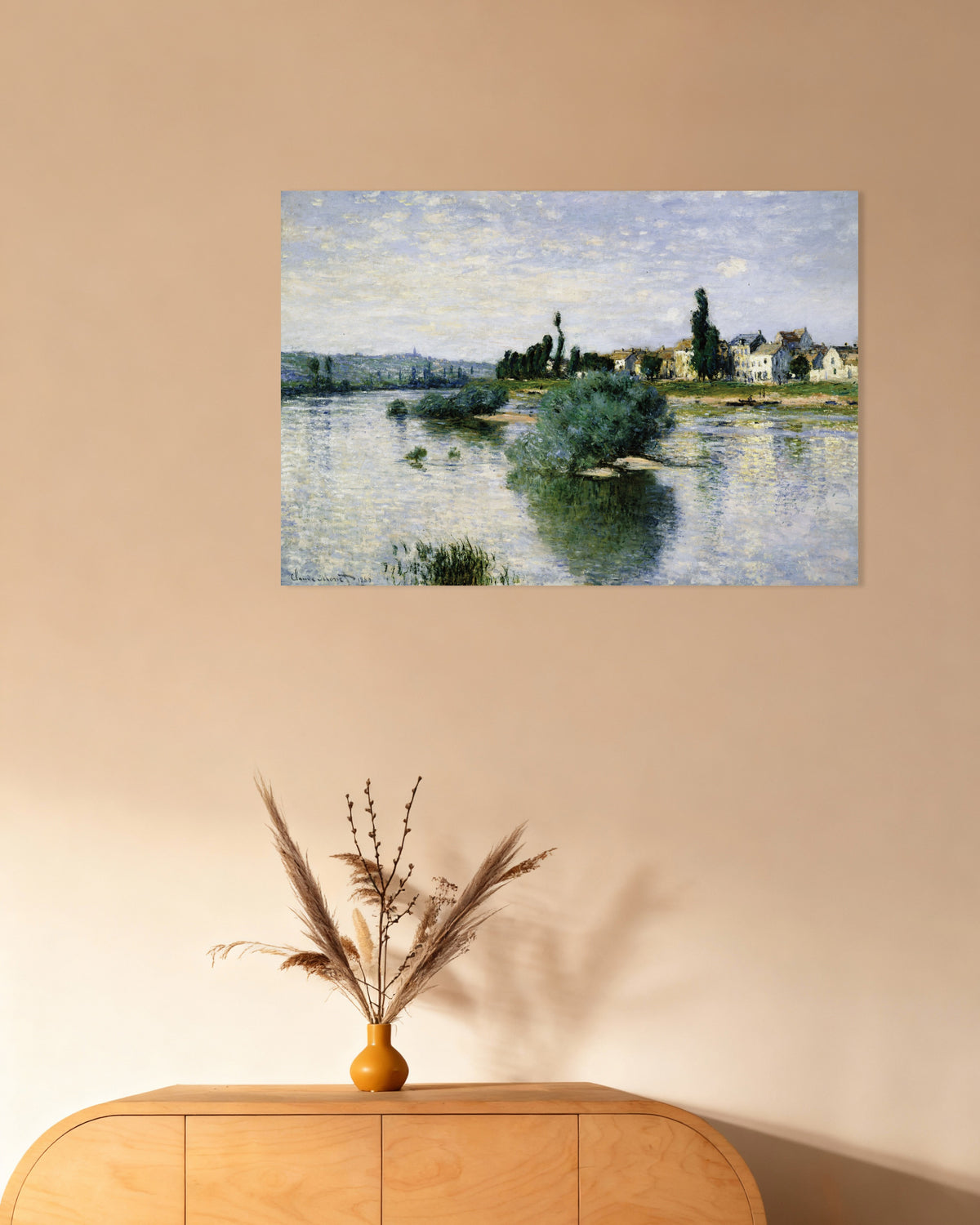 Poster of The Seine at Lavacourt (1880) by Claude Monet
