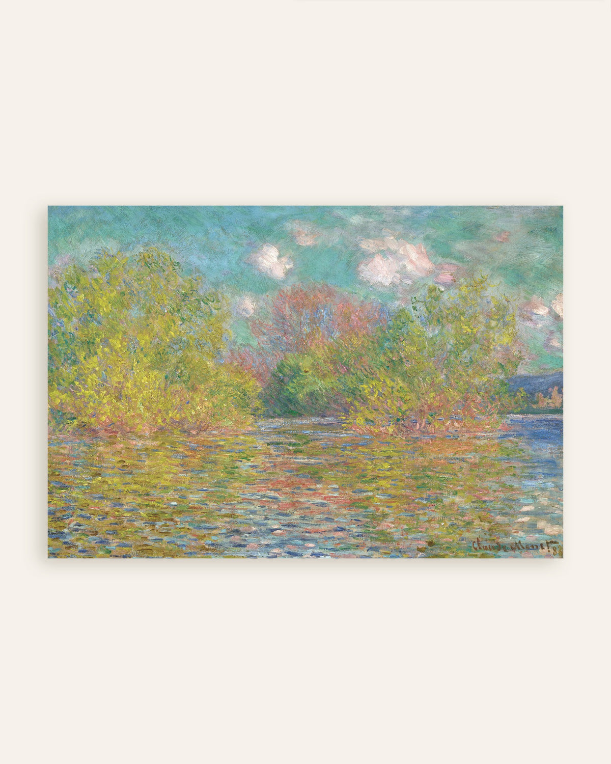 Poster of The Seine near Giverny (1888) by Claude Monet, thumbnail