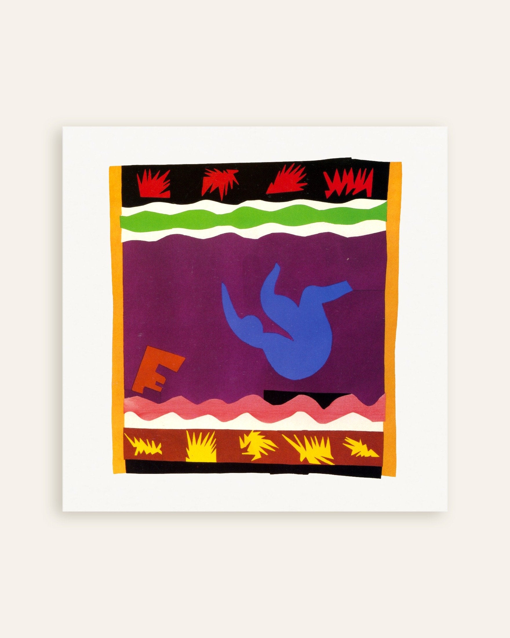 Poster of The Toboggan (from the Jazz series, 1943) by Henri Matisse, thumbnail