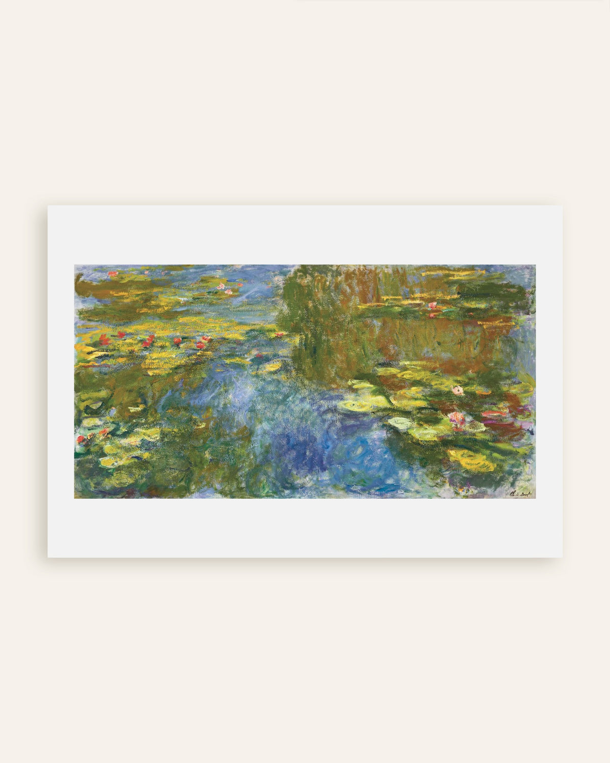 Poster of The Water Lily Pond (c. 1917–1919) by Claude Monet, thumbnail