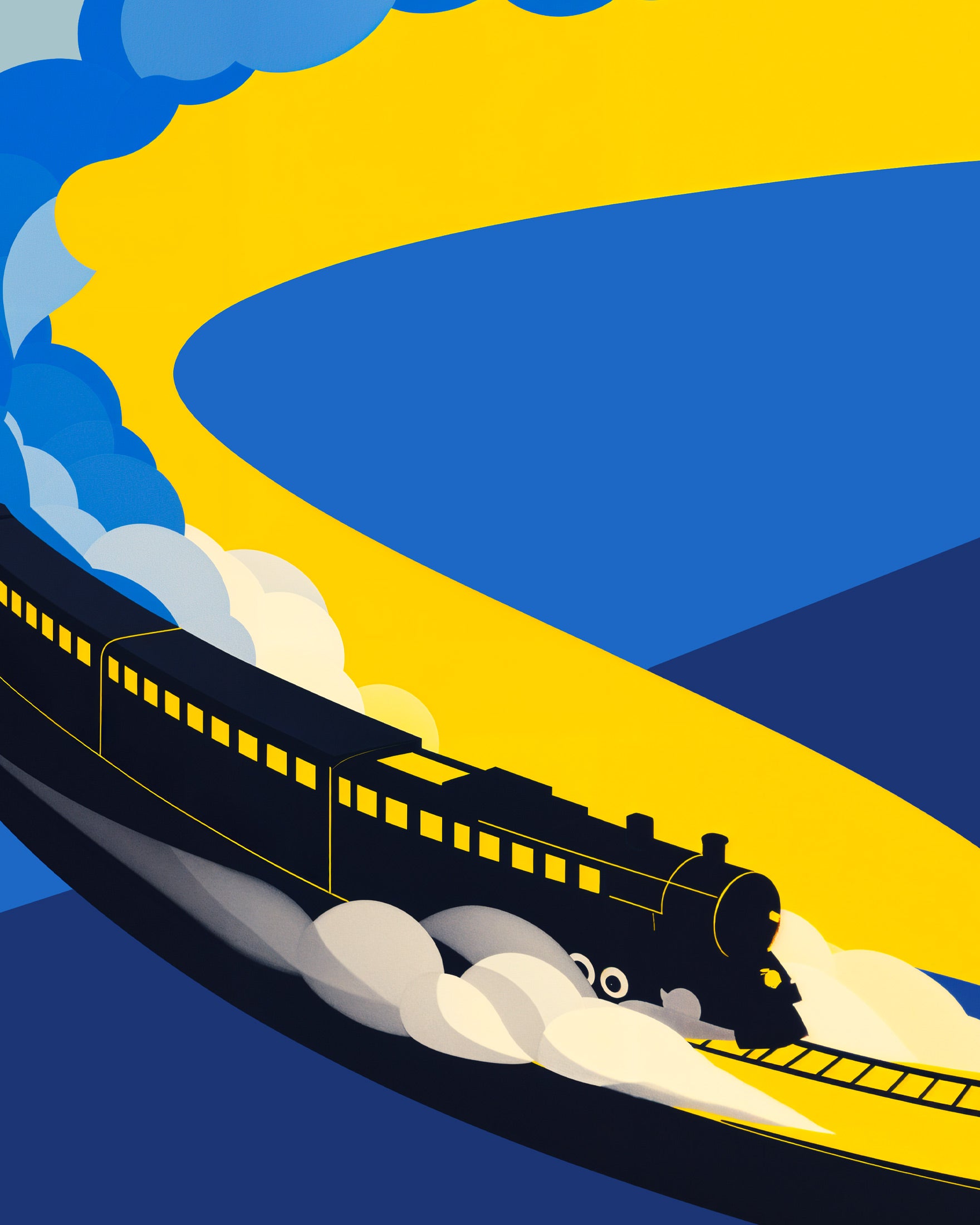 Railway print, graphic artwork