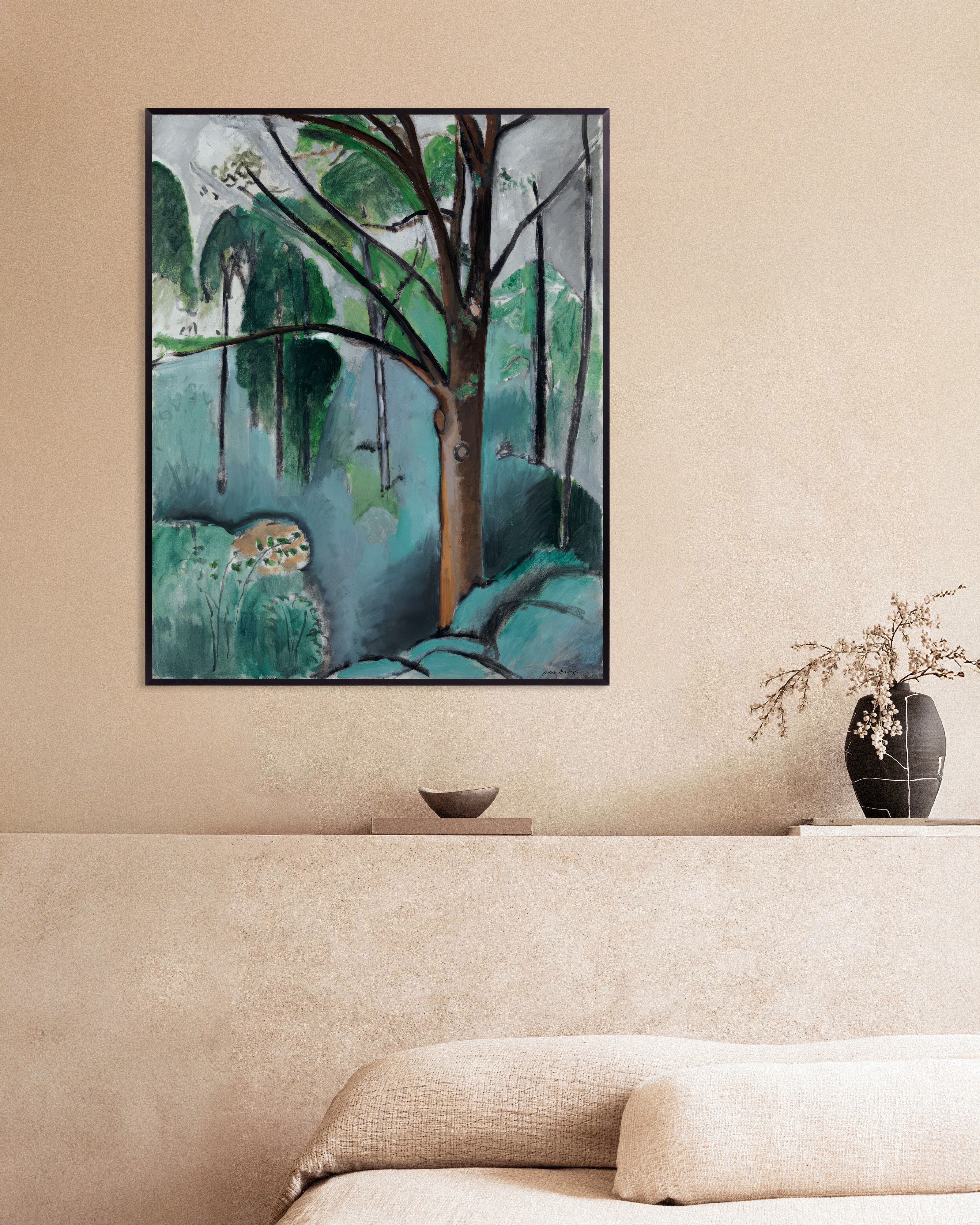 Poster of Tree near Trivaux Pond (1916) by Henri Matisse - Poster, with metal frame