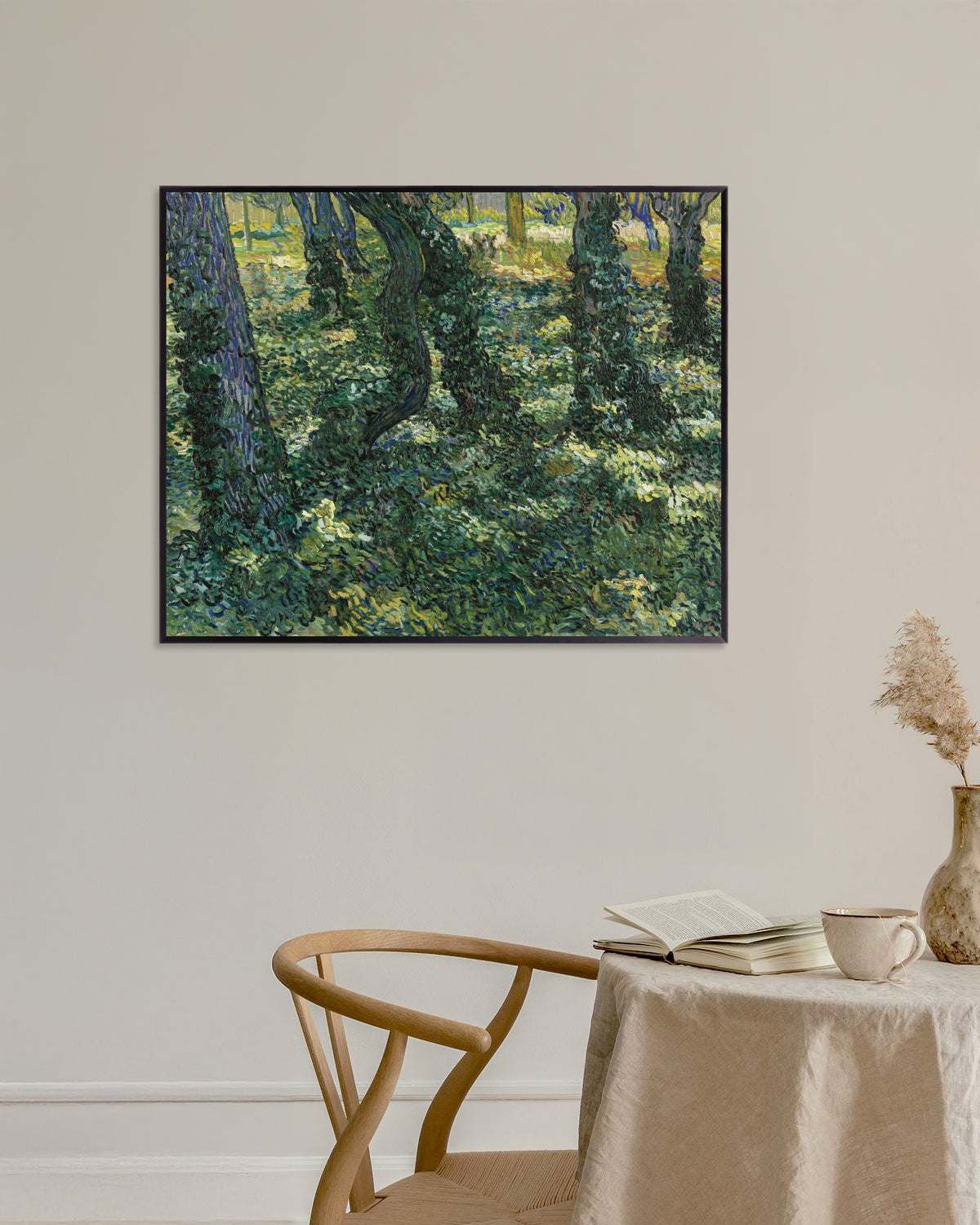 Poster of Undergrowth (1887) by Vincent van Gogh, with metal frame