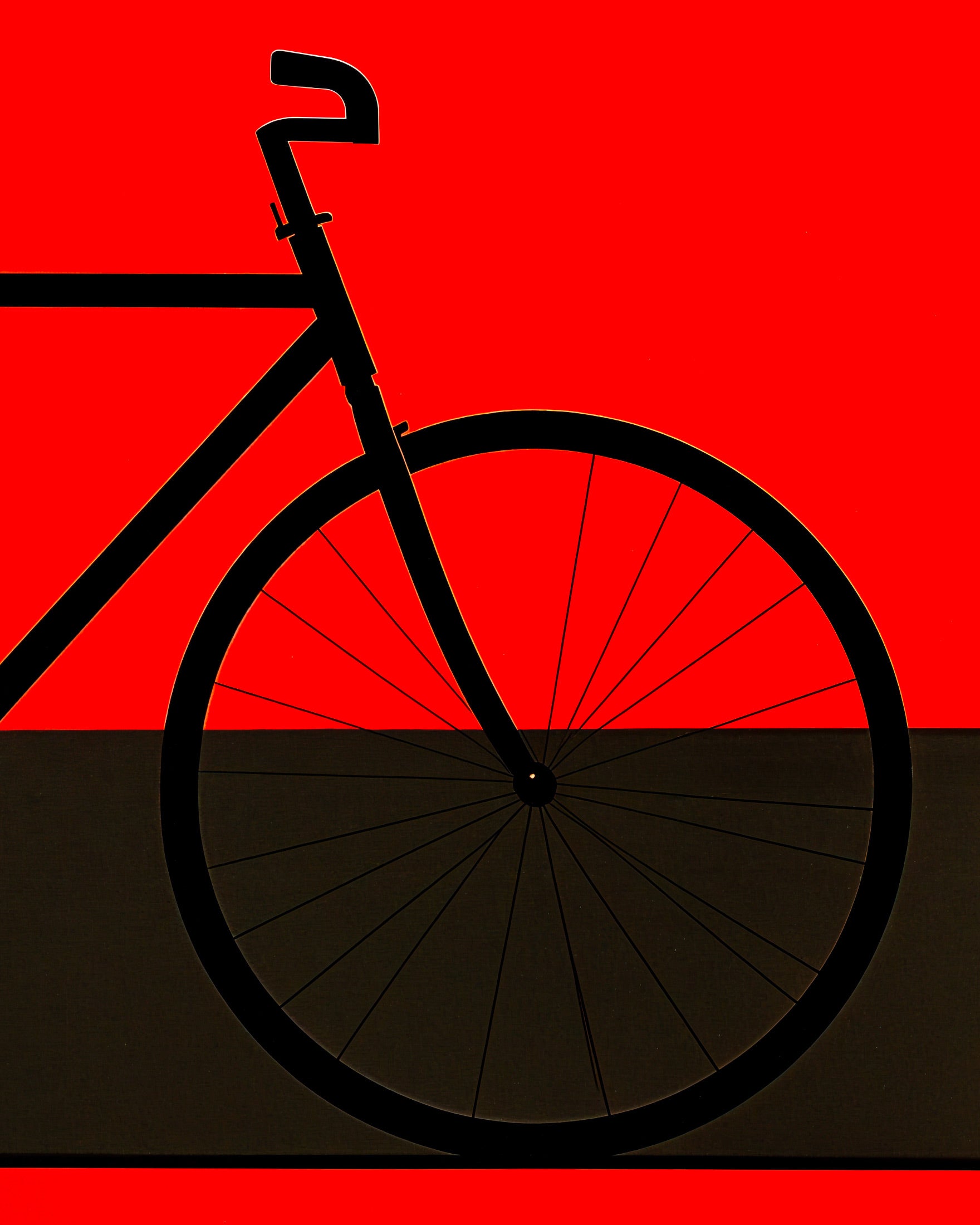 Abstract geometric art print, bicycle – Poster