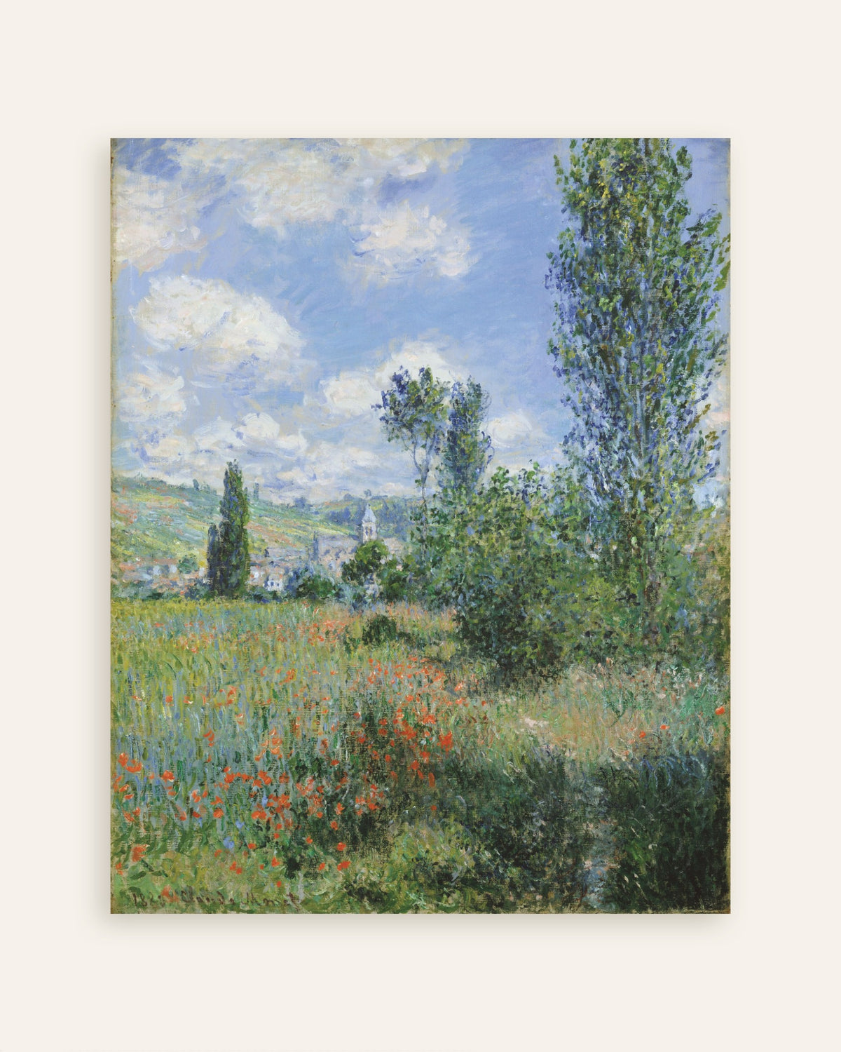 Poster of View of Vétheuil (1880) by Claude Monet, thumbnail