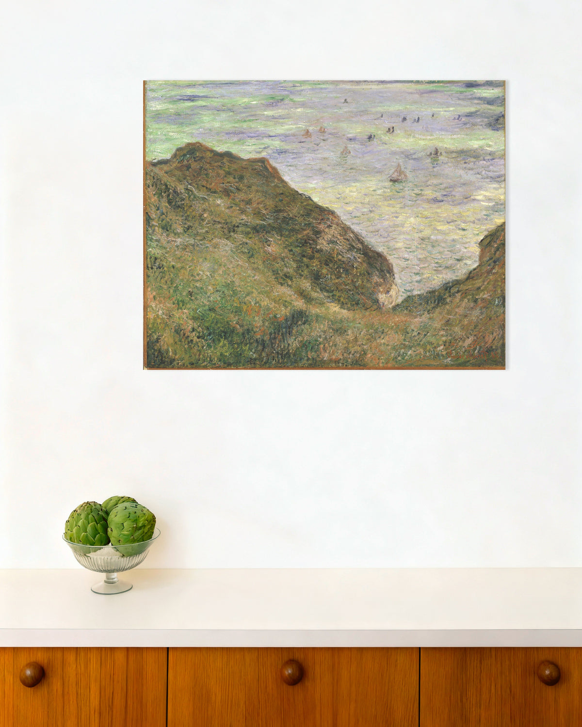Poster of View over the Sea (1882) by Claude Monet