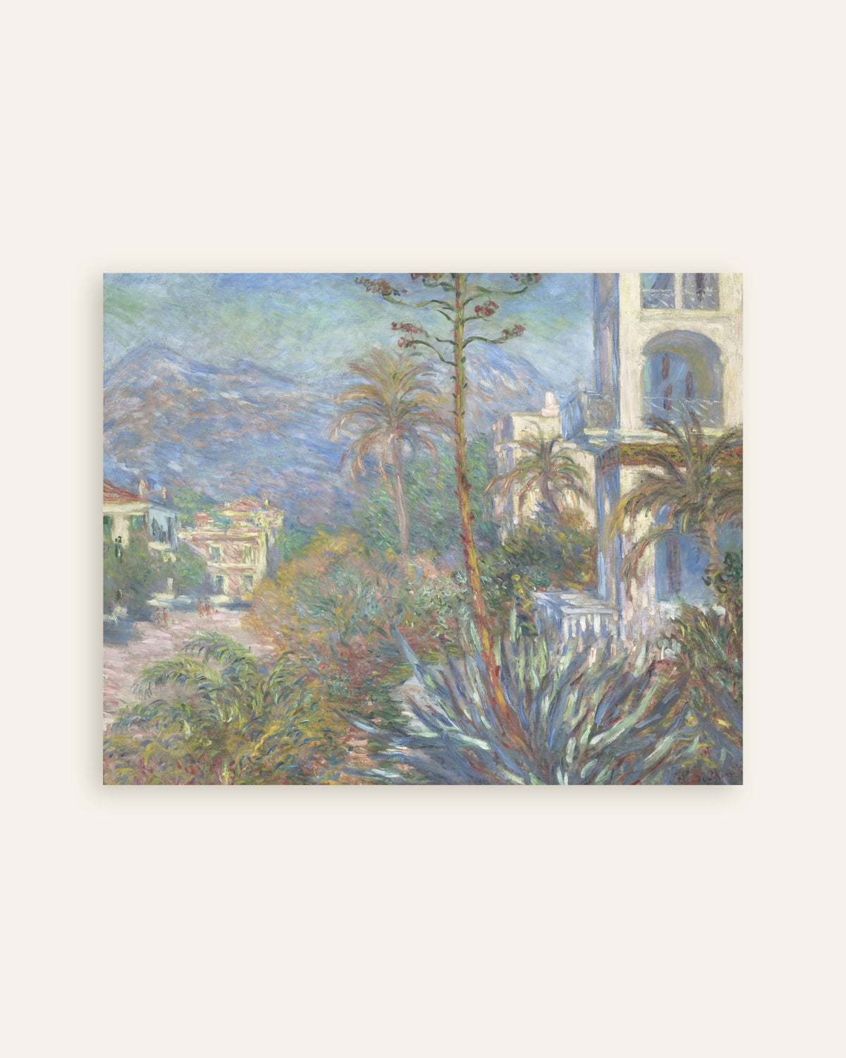 Poster of Villas at Bordighera (1884) by Claude Monet, thumbnail