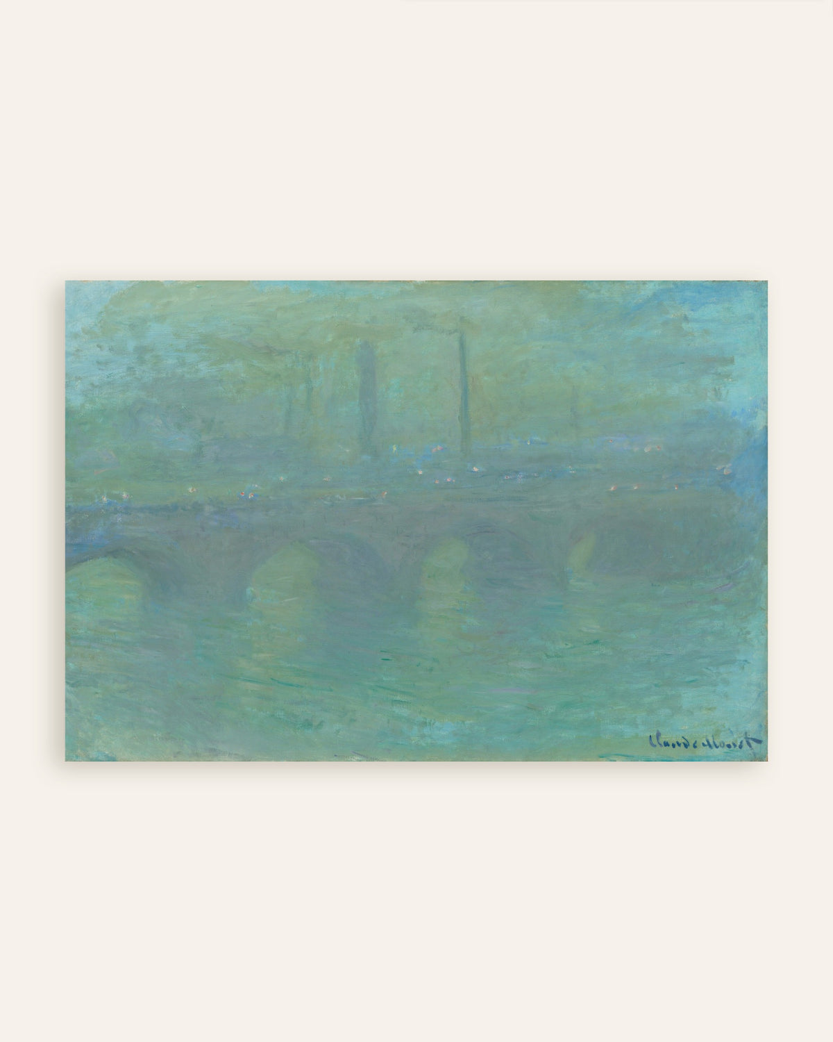 Poster of Waterloo Bridge, London, at Dusk (1904) by Claude Monet, thumbnail