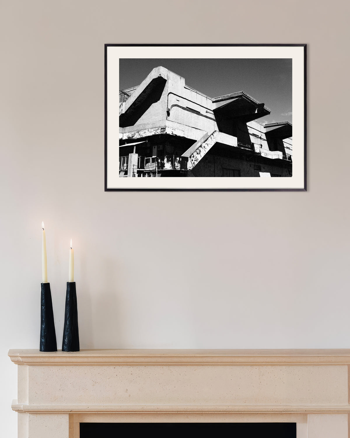 Poster of Weathered Concrete Pavilion, with metal frame