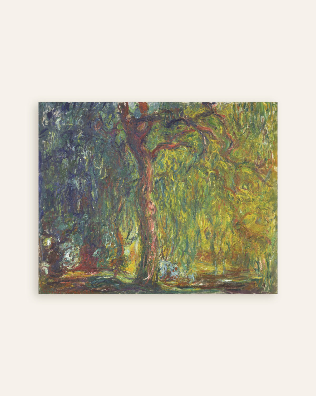 Poster of Weeping Willow (1918–1919) by Claude Monet, thumbnail