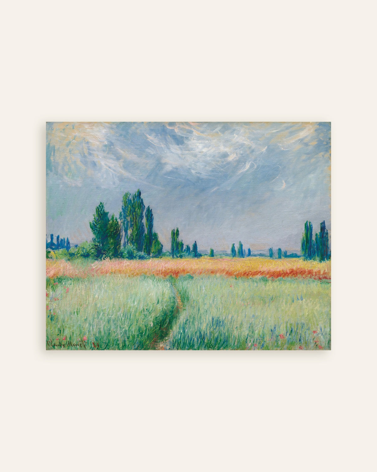 Poster of Wheat Field (1881) by Claude Monet, thumbnail