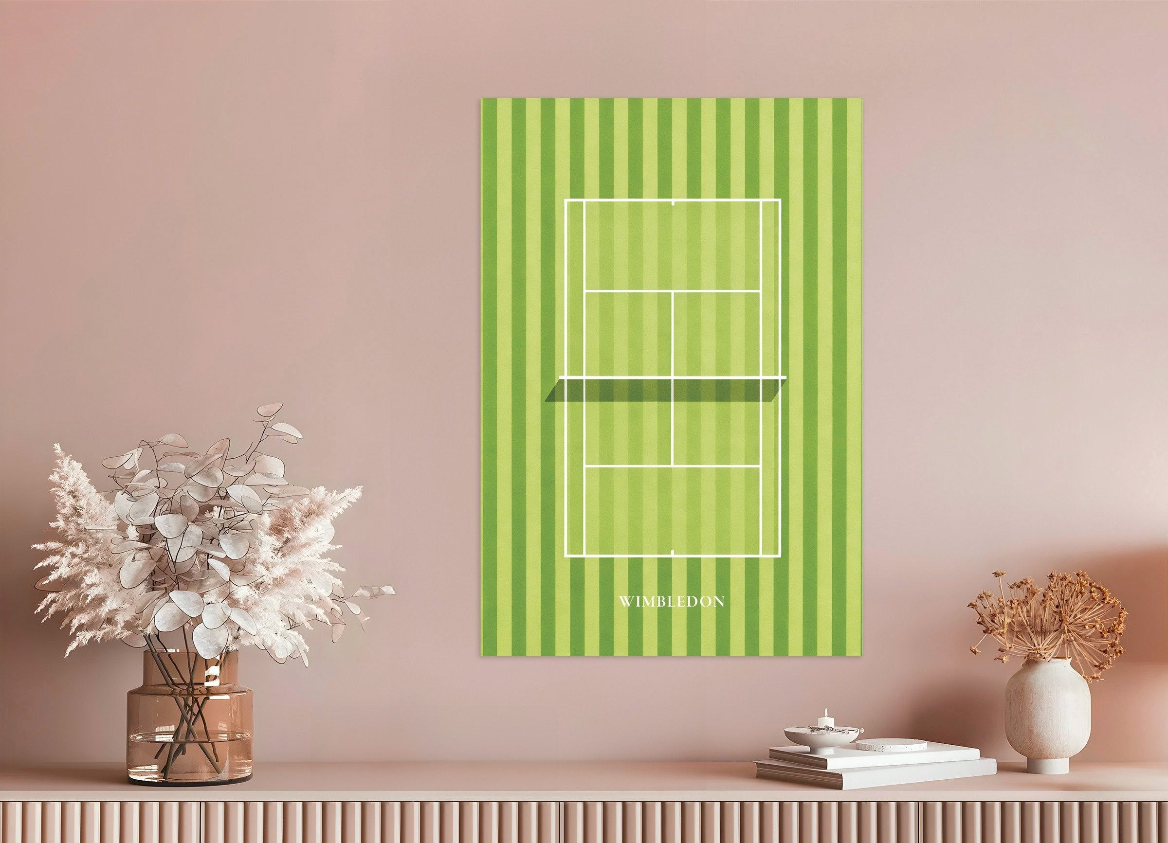 Poster of Wimbledon poster – Grass court tennis art print