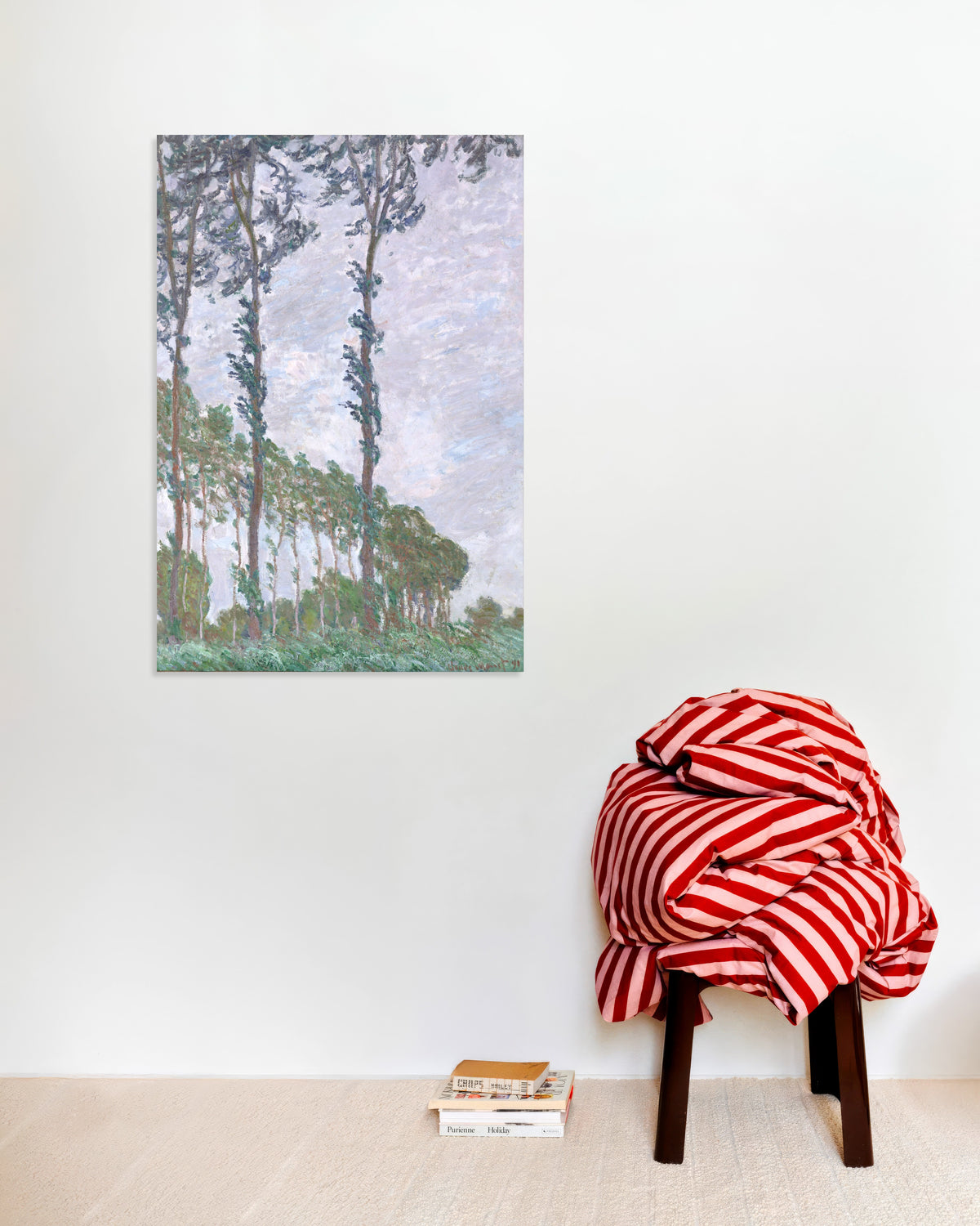 Poster of Wind Effect, Series of the Poplars (1891) by Claude Monet
