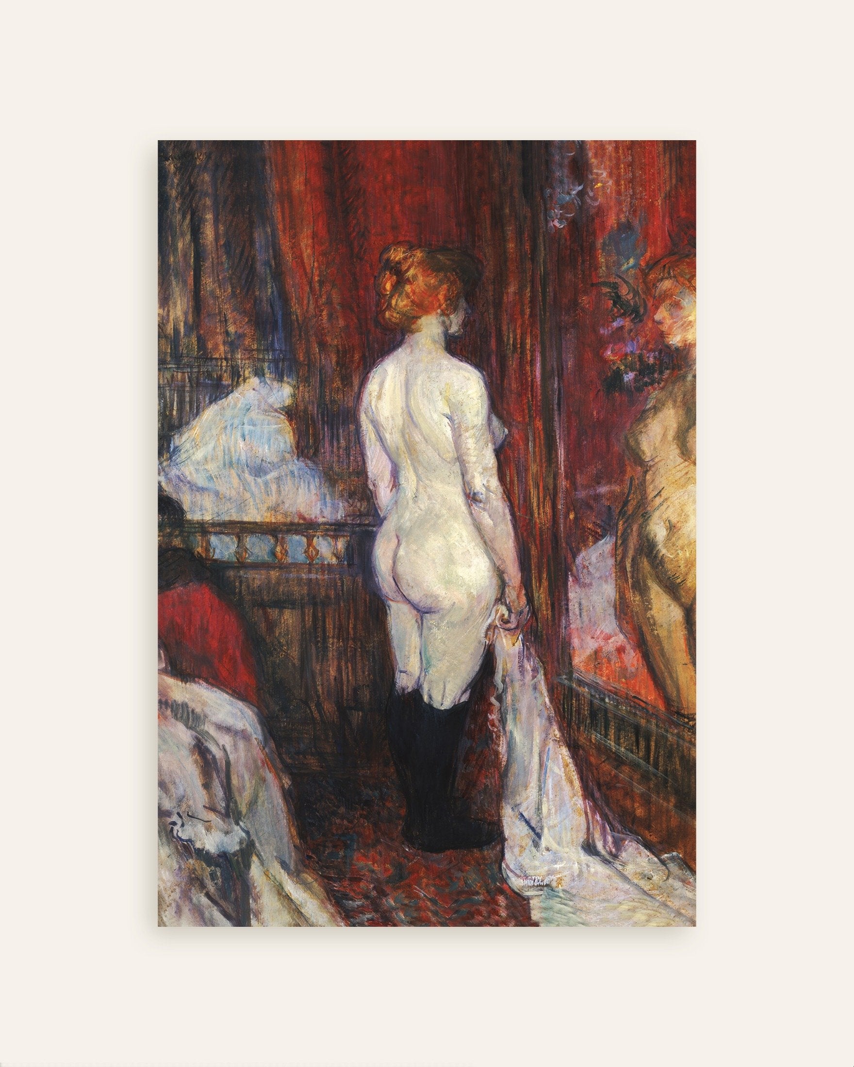 Poster of Woman before a mirror (1897) by Henri de Toulouse-Lautrec, thumbnail