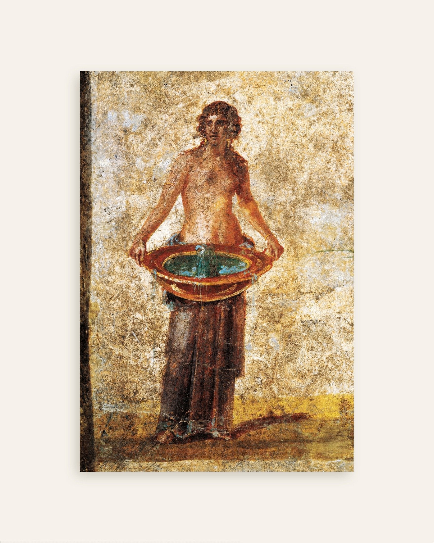 Poster of Woman carrying water bucket fresco poster, thumbnail