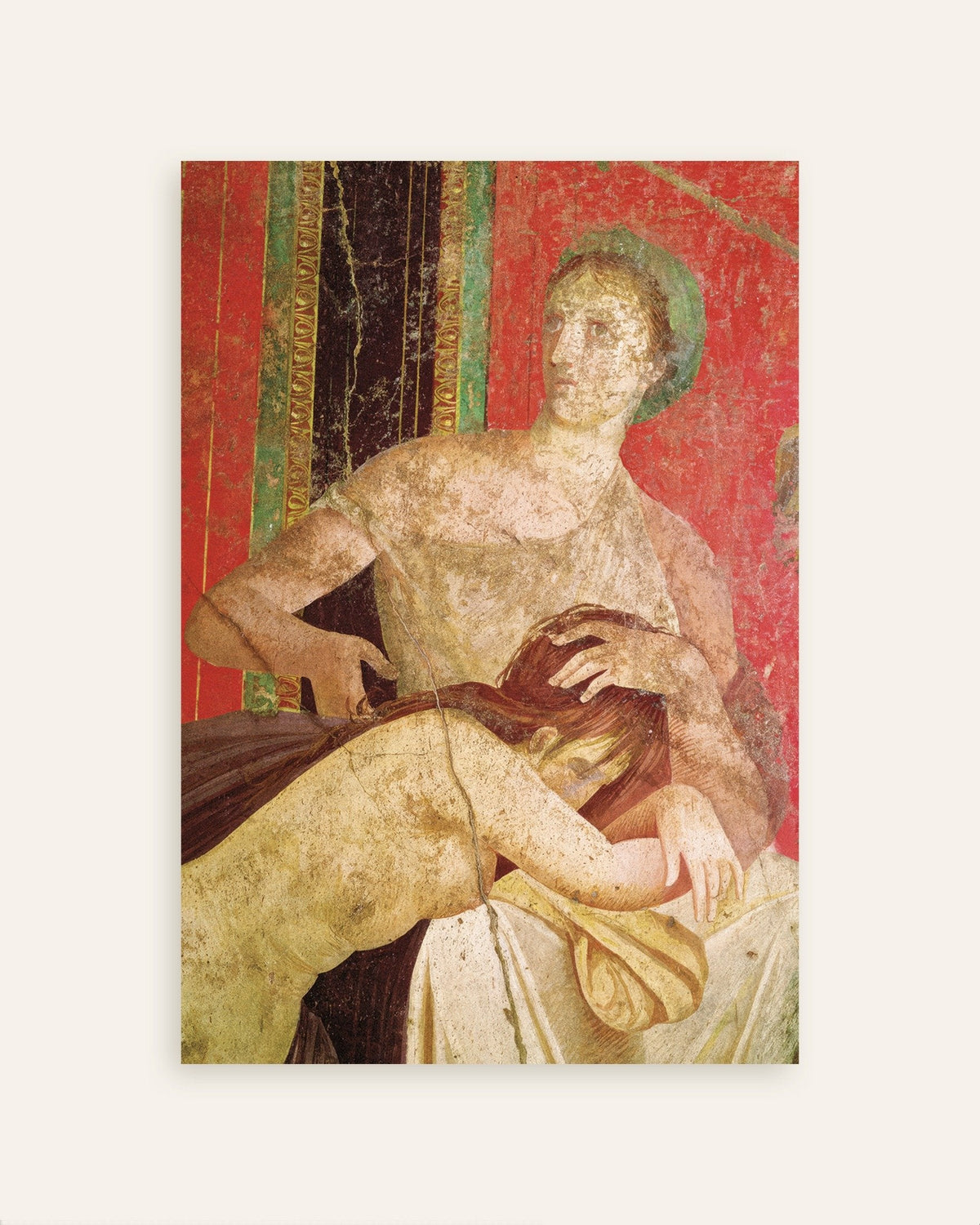 Woman comforting the initiate fresco poster from the Villa of the Mysteries