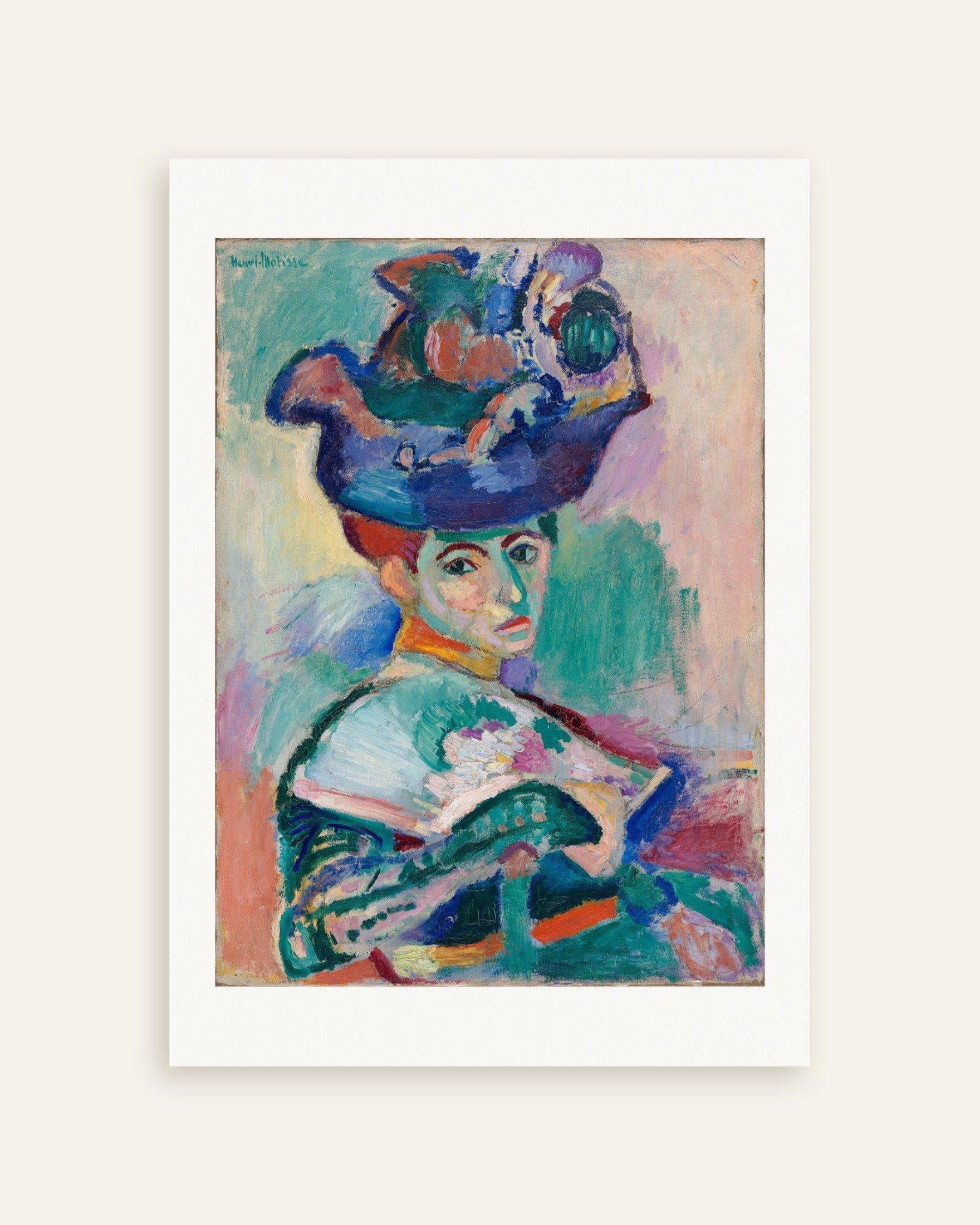 Poster of Woman with a hat (1905) by Henri Matisse, thumbnail