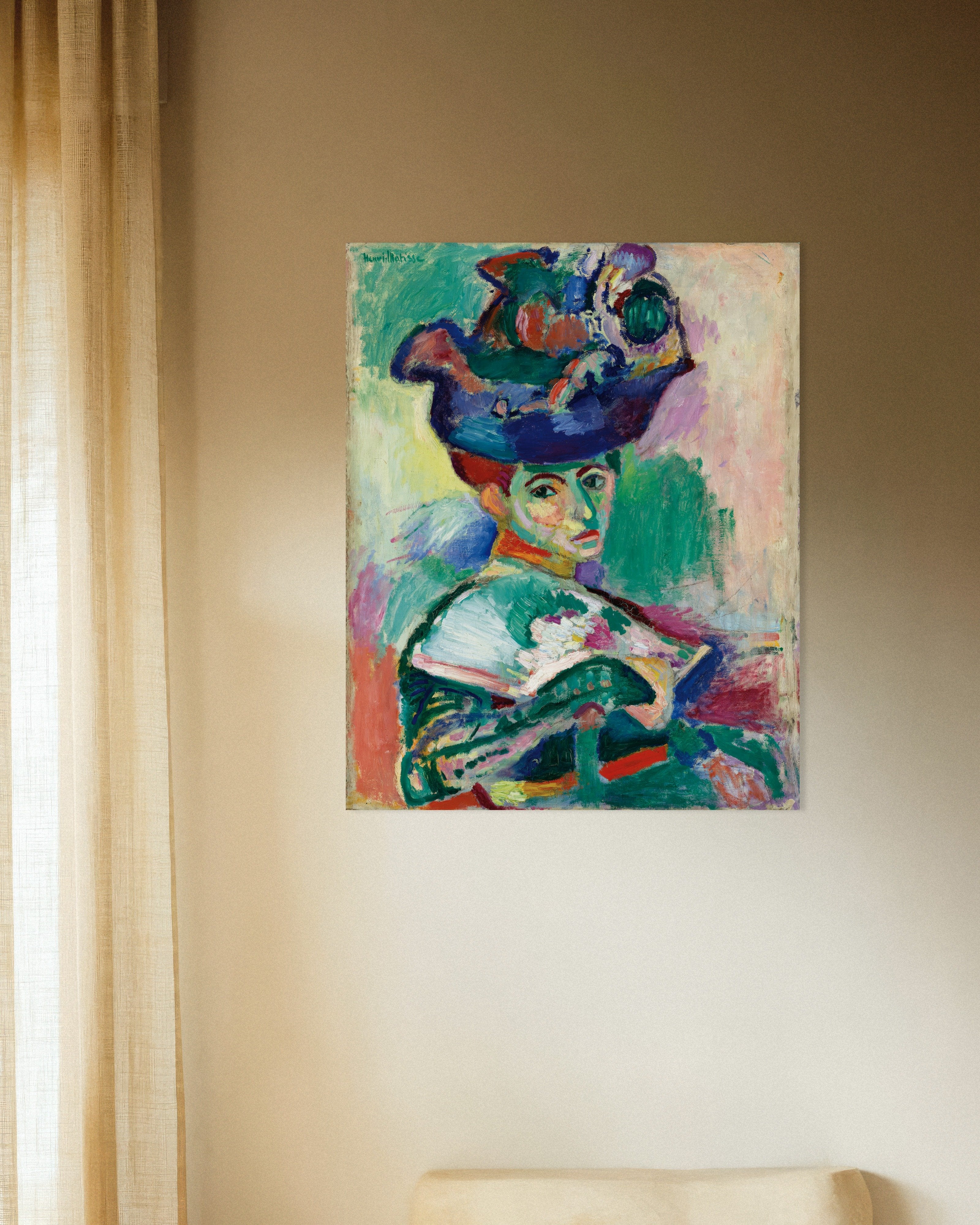 Poster of Woman with the hat (1905) by Henri Matisse - Poster