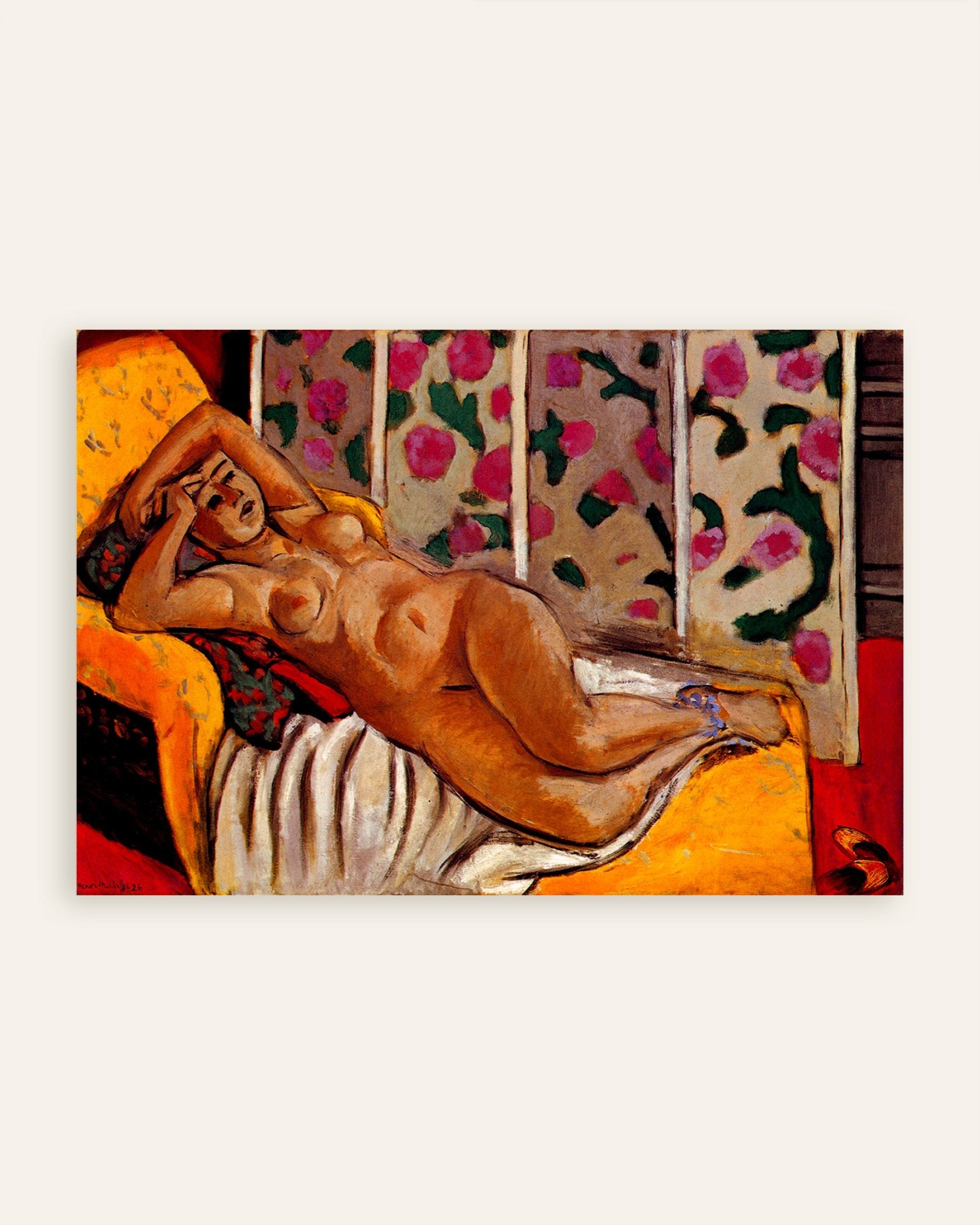Poster of Yellow odalisque (1926) by Henri Matisse, thumbnail
